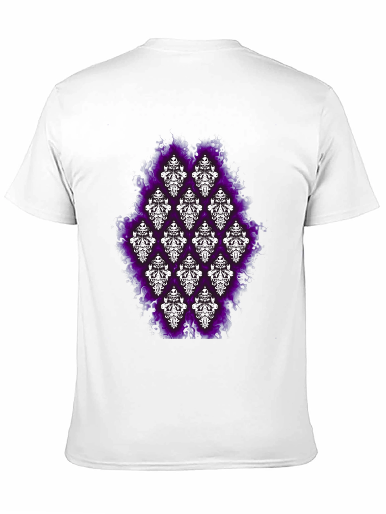Haunted Mansion Skull T-Shirt - Gothic Purple Flame Design