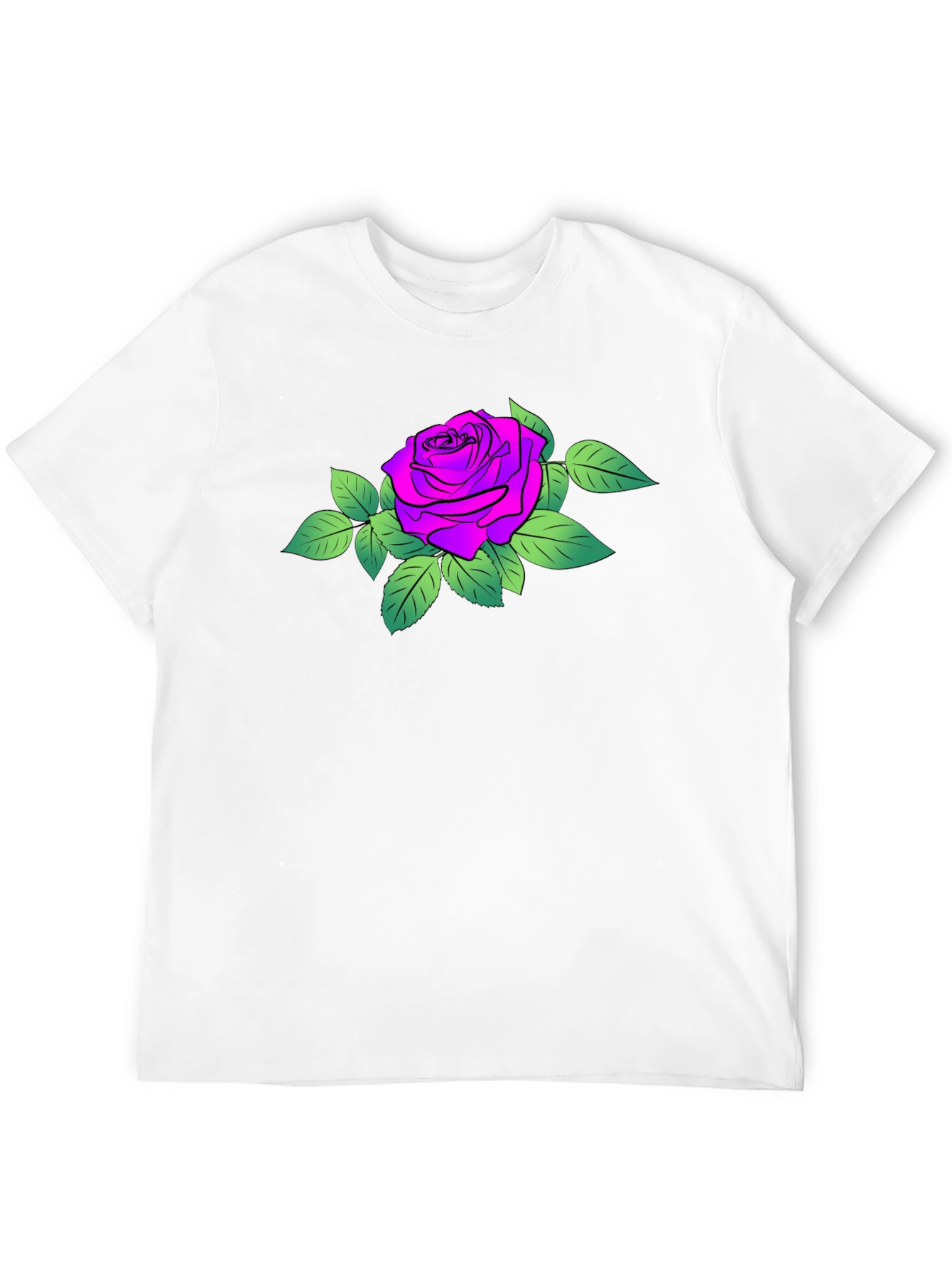 Rose Graphic Black T-Shirt