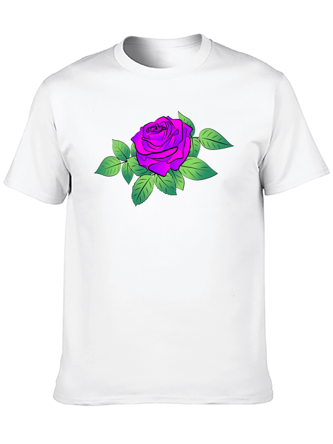Rose Graphic Black T-Shirt
