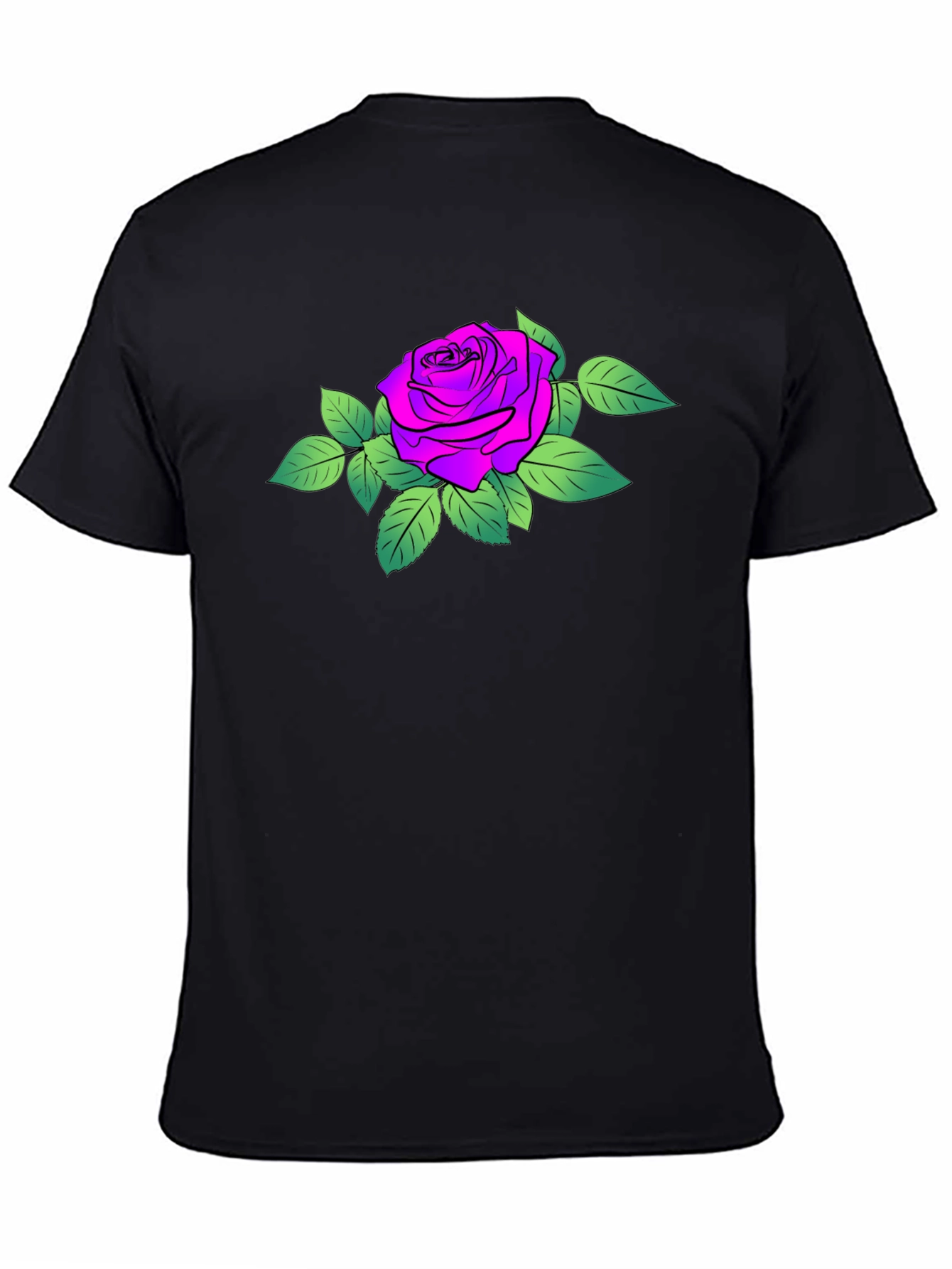 Rose Graphic Black T-Shirt