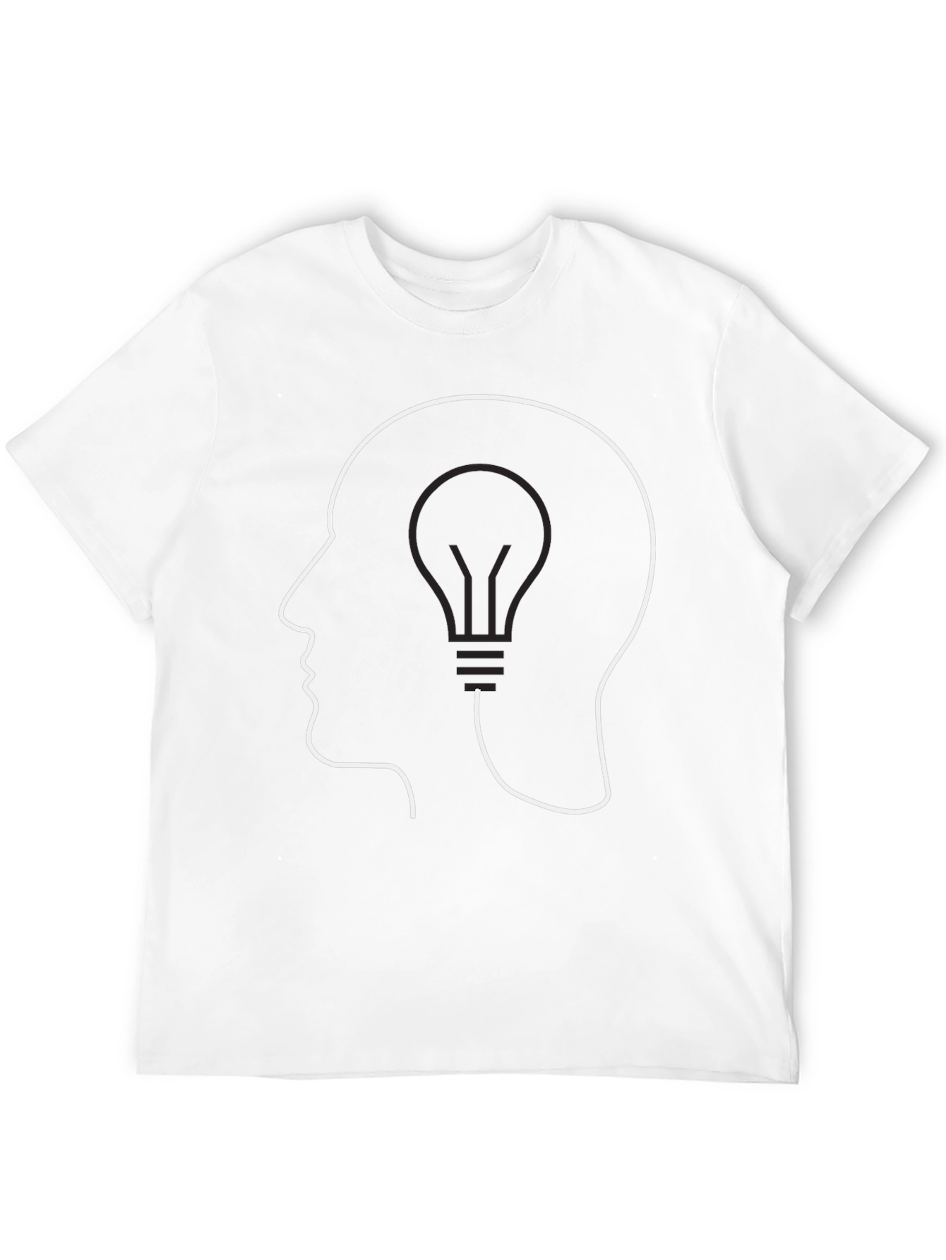 Thinking Lightbulb Tee - Stylish Idea T-Shirt