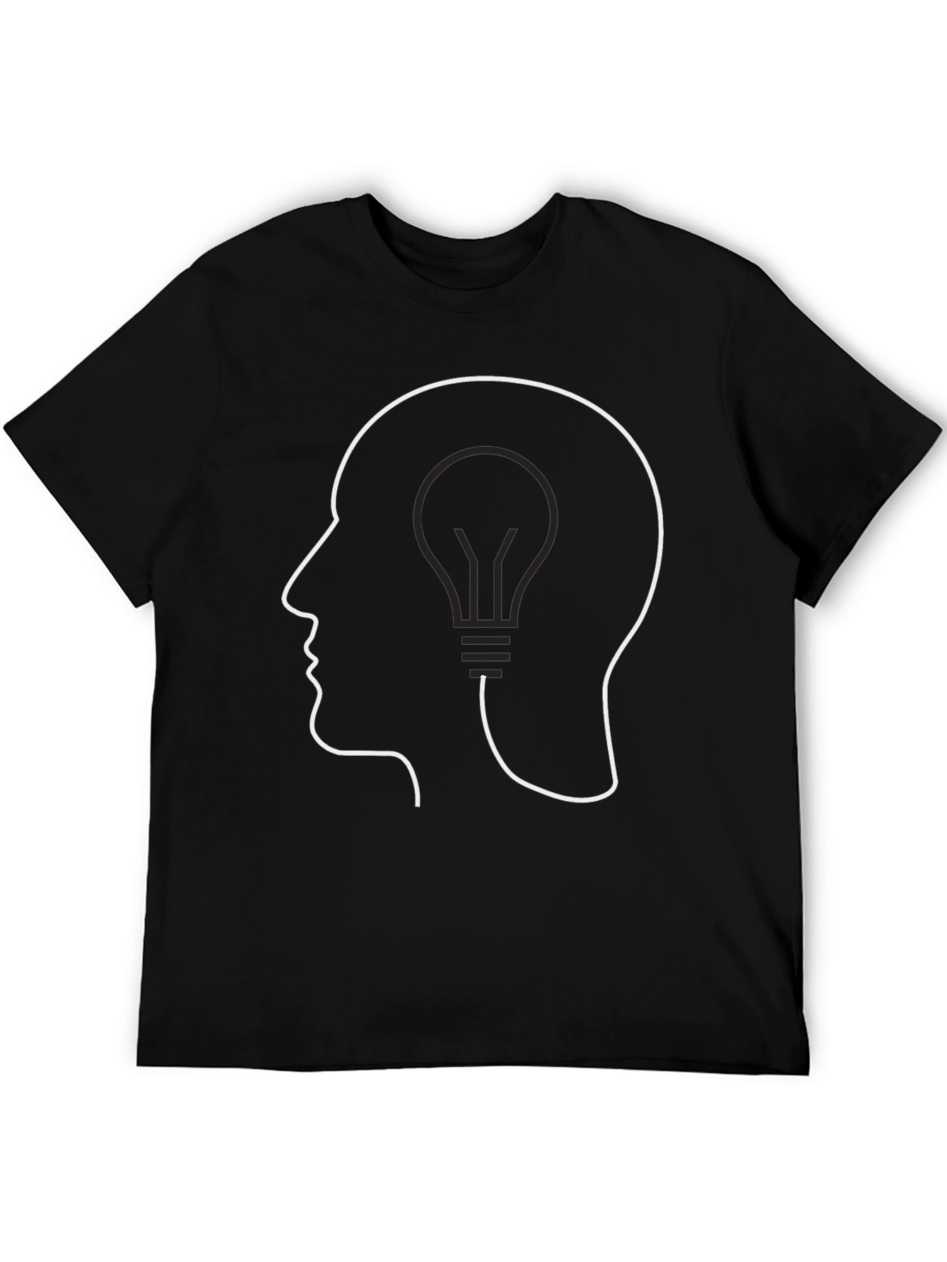 Thinking Lightbulb Tee - Stylish Idea T-Shirt