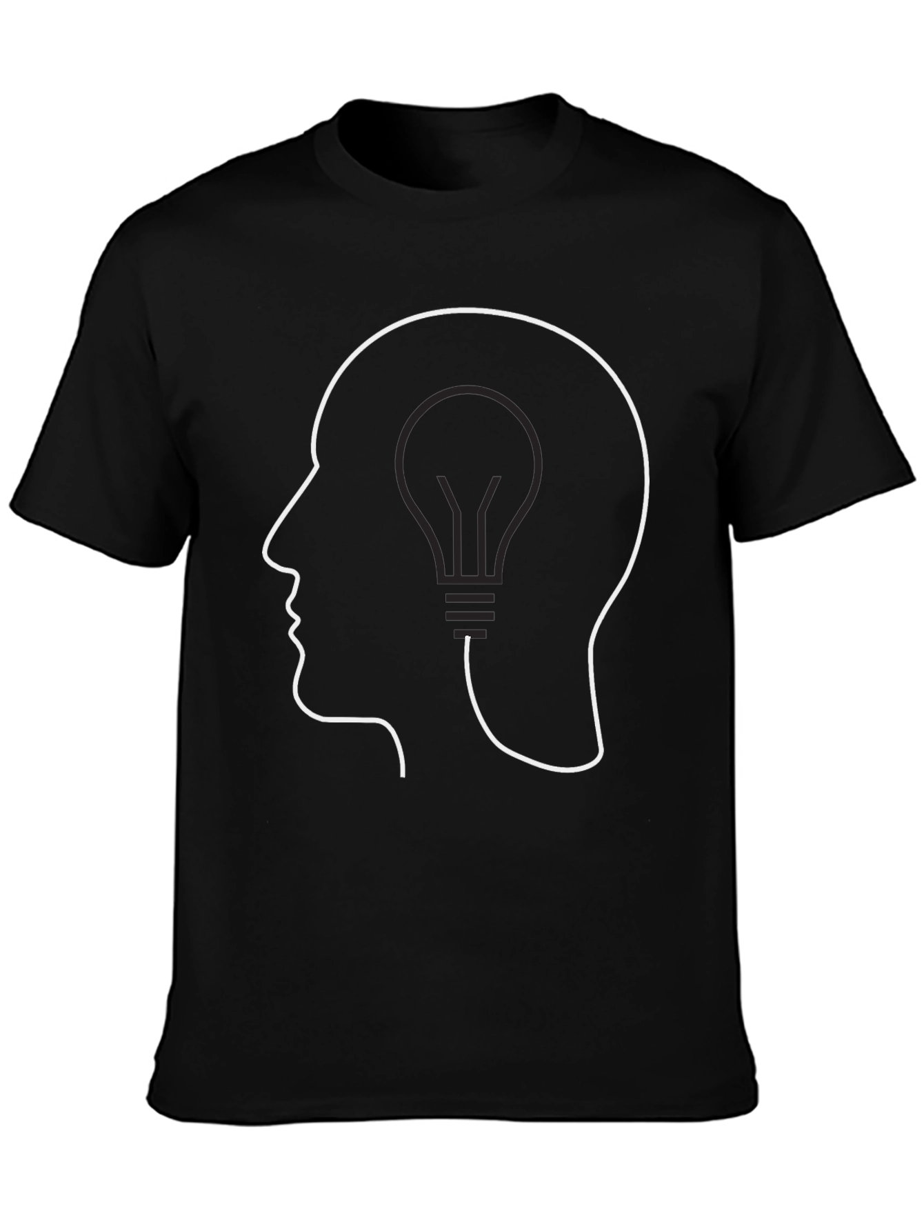 Thinking Lightbulb Tee - Stylish Idea T-Shirt