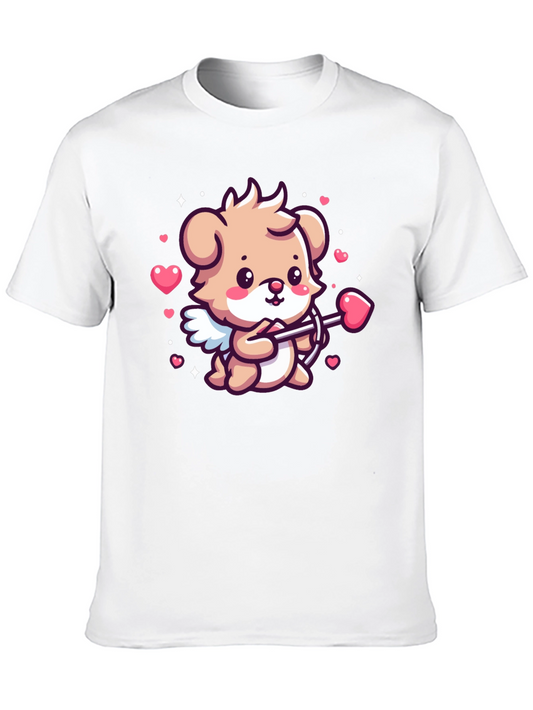 Cute Cupid Dog Graphic Tee - Valentines Day