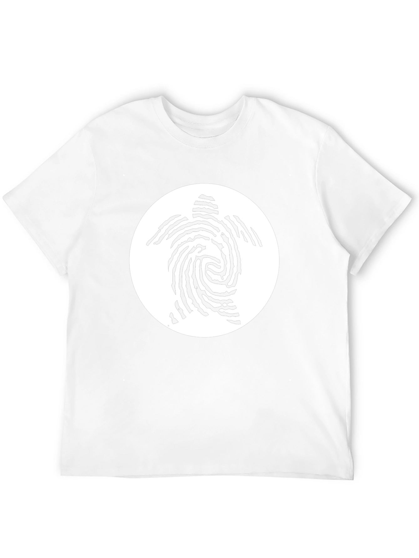 Turtle Fingerprint Graphic Tee - Black
