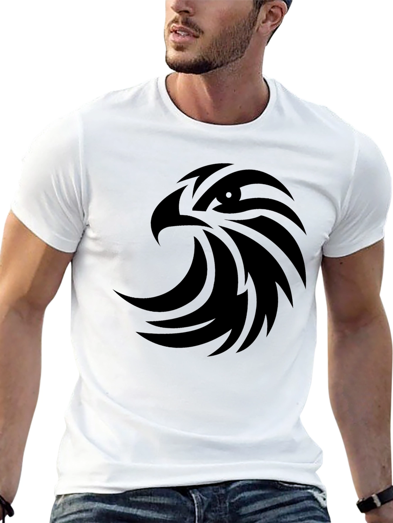 Black Eagle Graphic Tee - Mens Casual Style