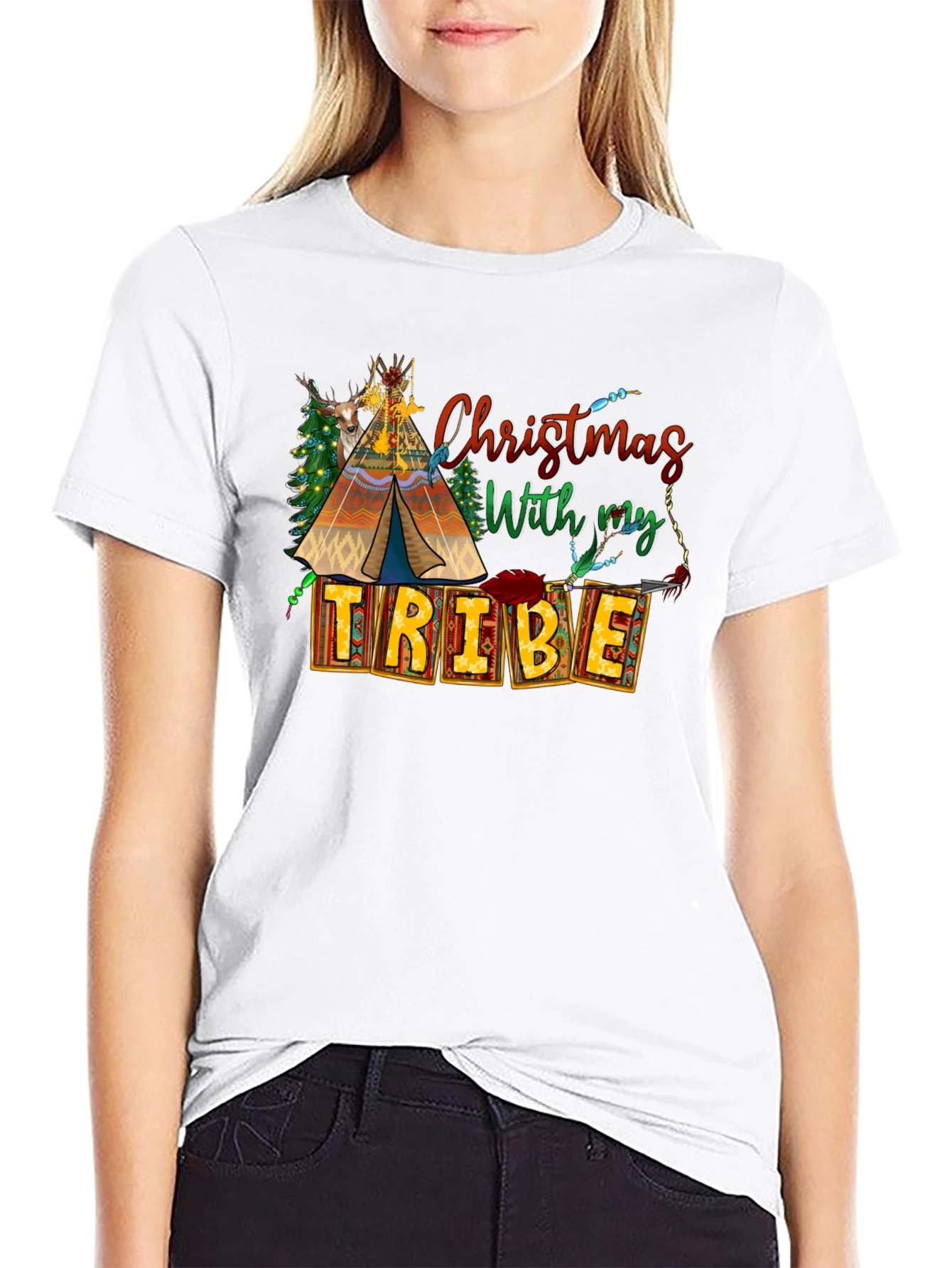 Christmas With My Tribe T-Shirt