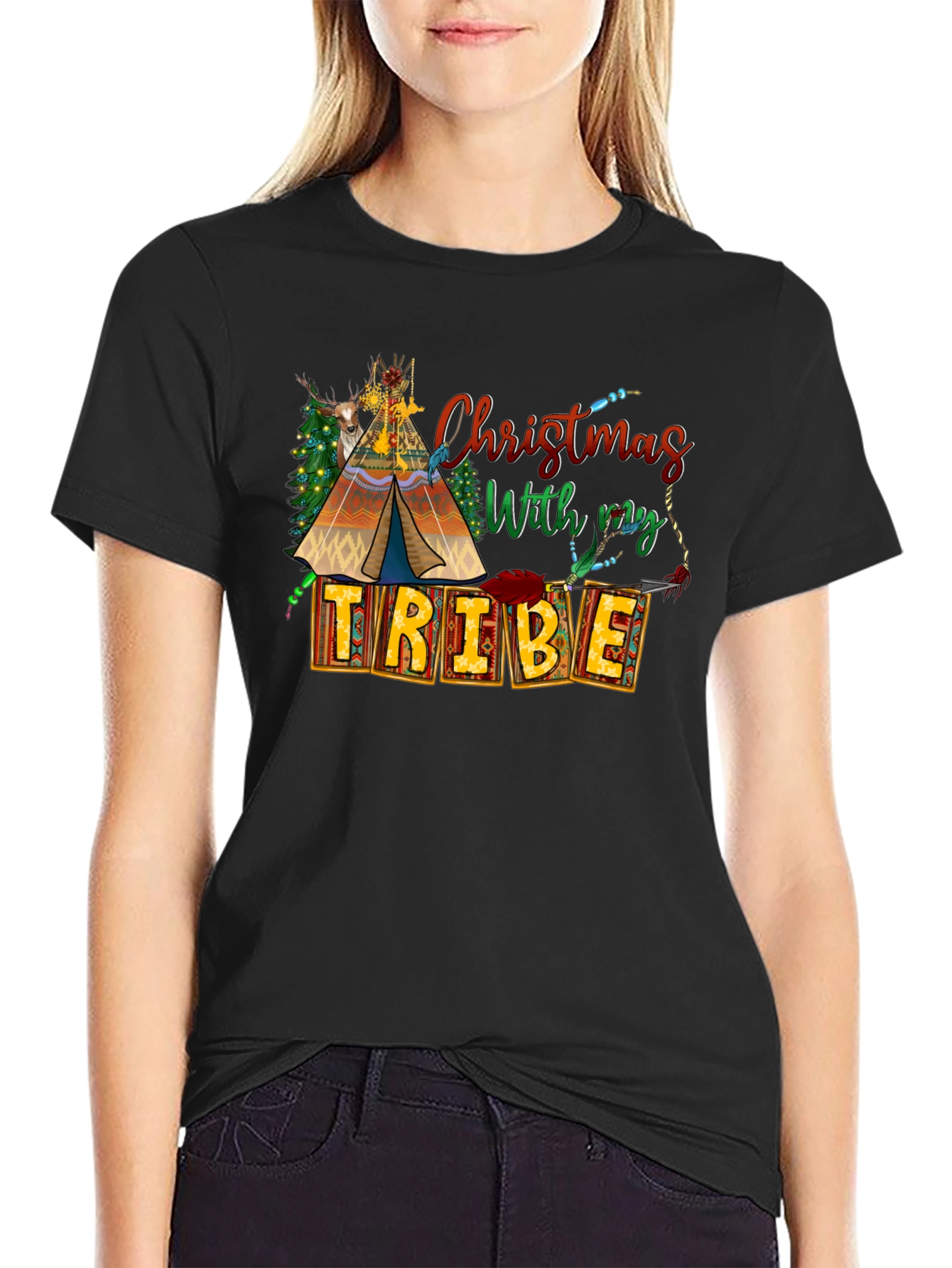 Christmas With My Tribe T-Shirt