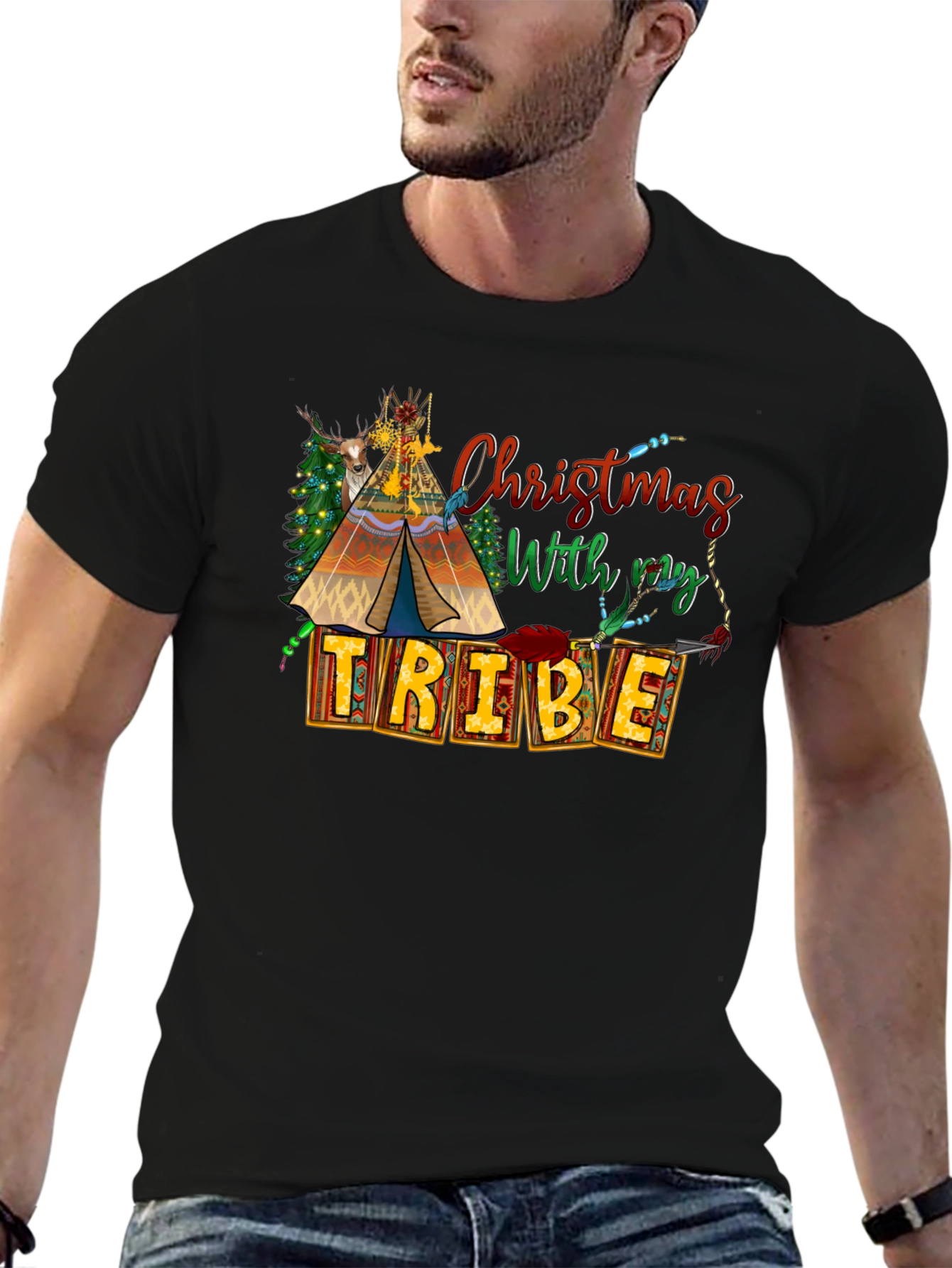 Christmas With My Tribe T-Shirt