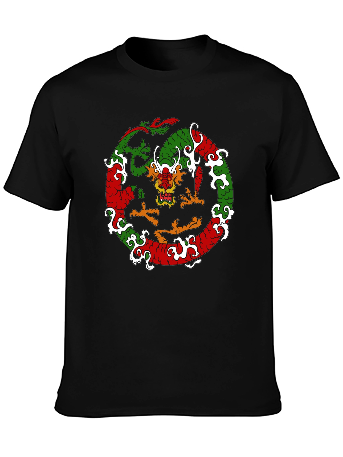 Dragon Circle Graphic Tee - Black