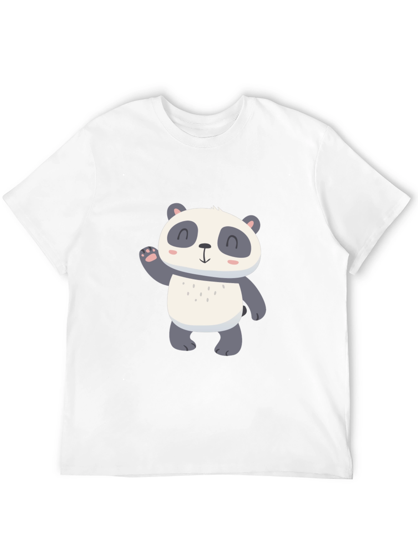 Cute Panda Graphic Tee - Mens Black T-Shirt