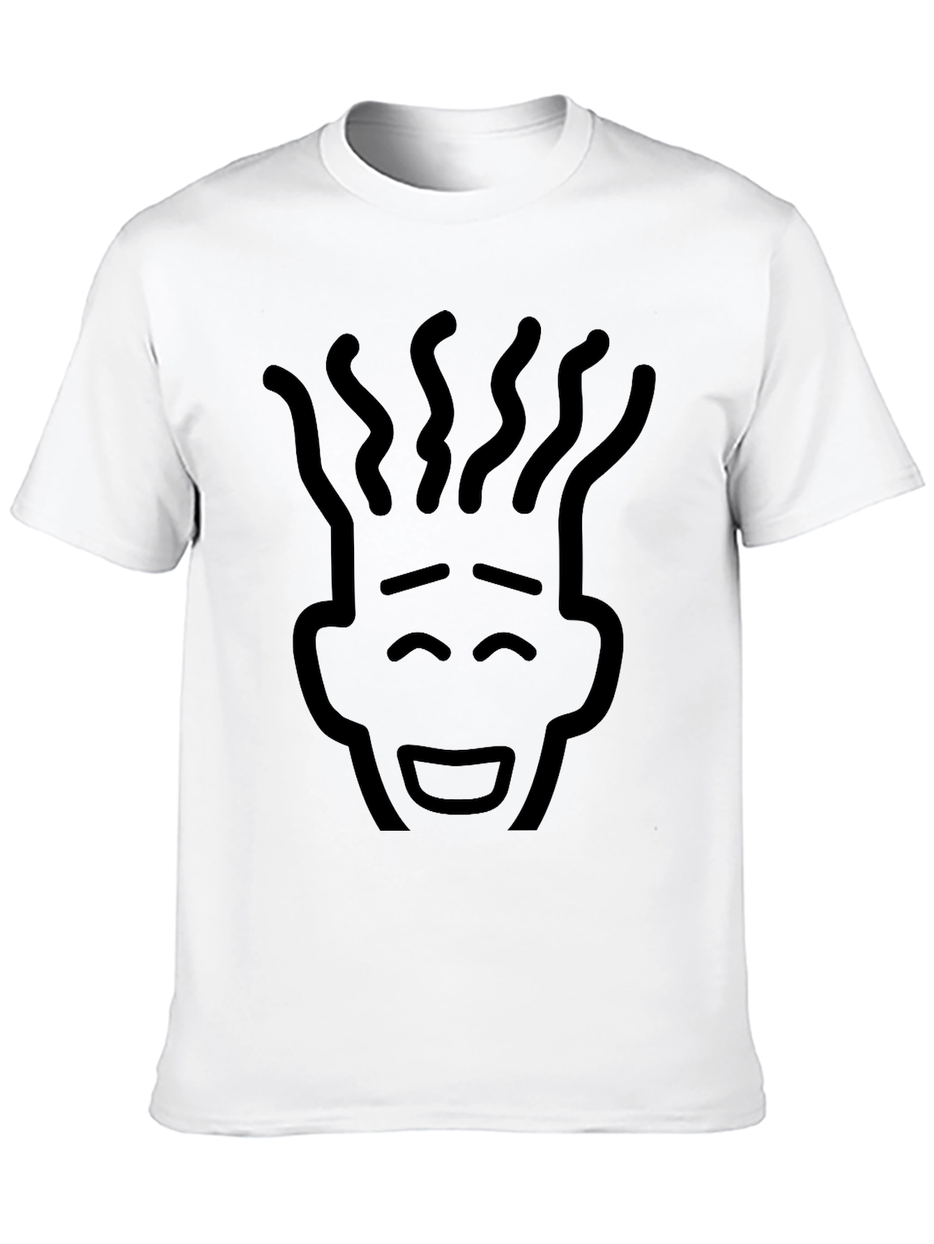 Abstract Face Black Graphic Tee