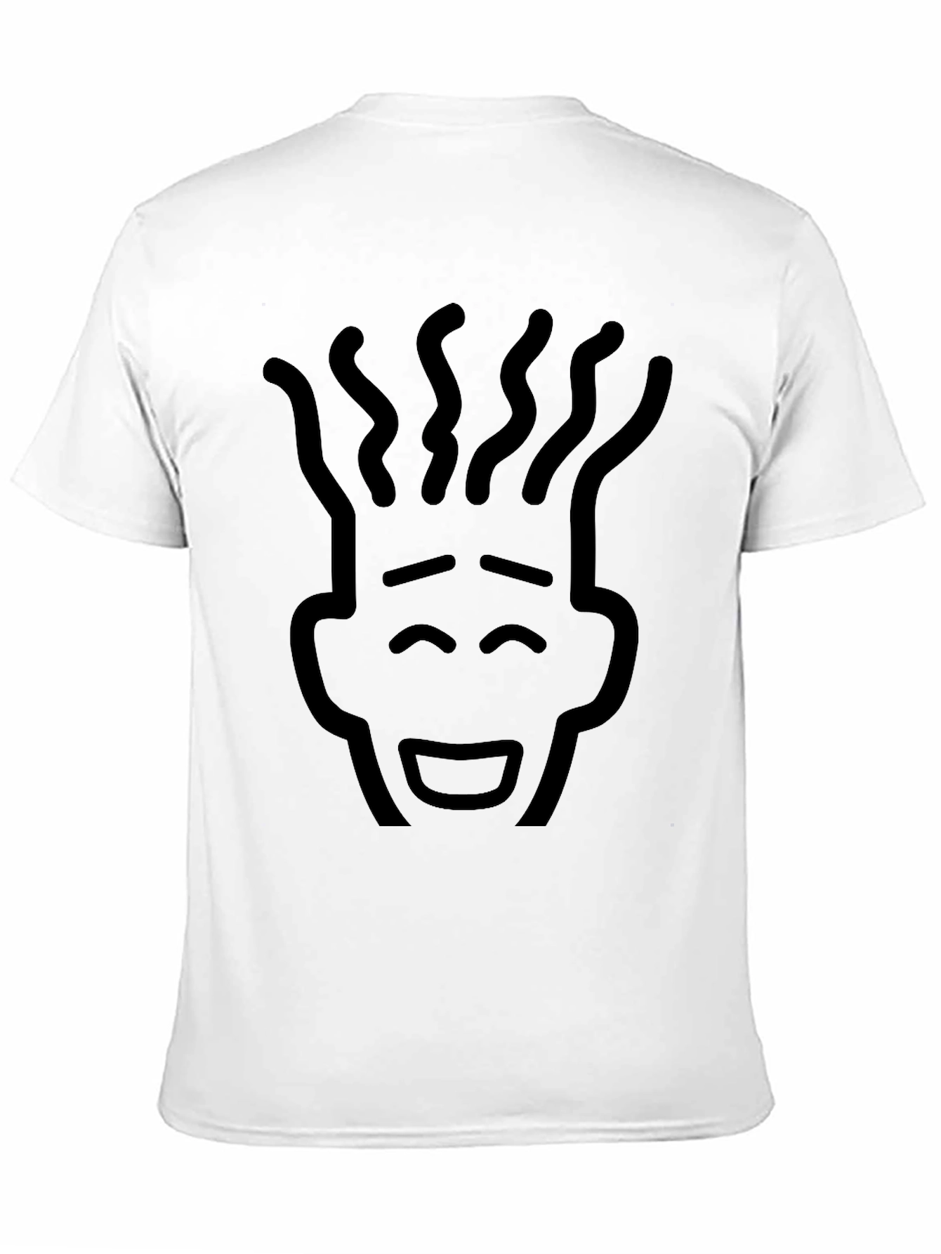 Abstract Face Black Graphic Tee