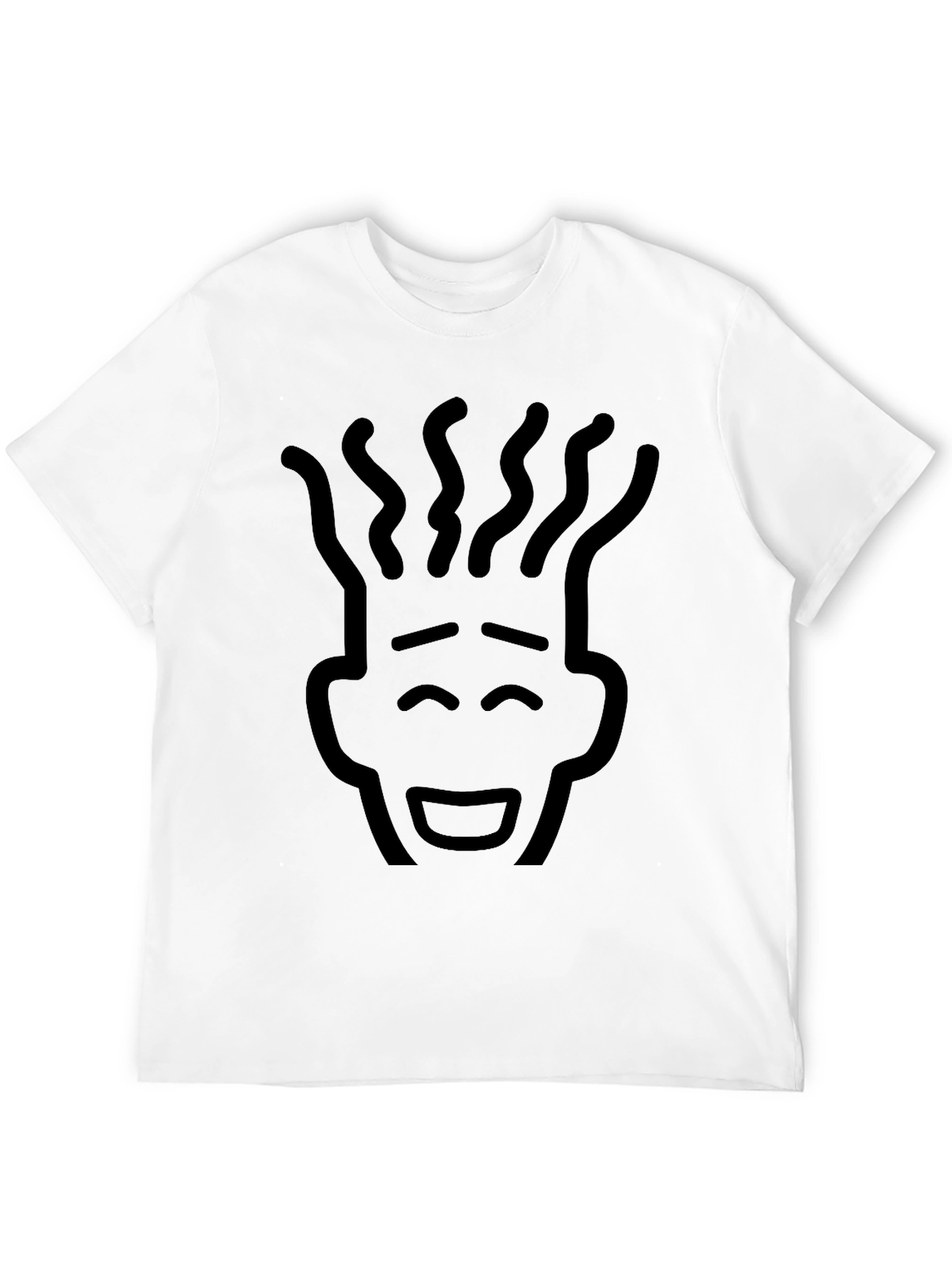 Abstract Face Black Graphic Tee