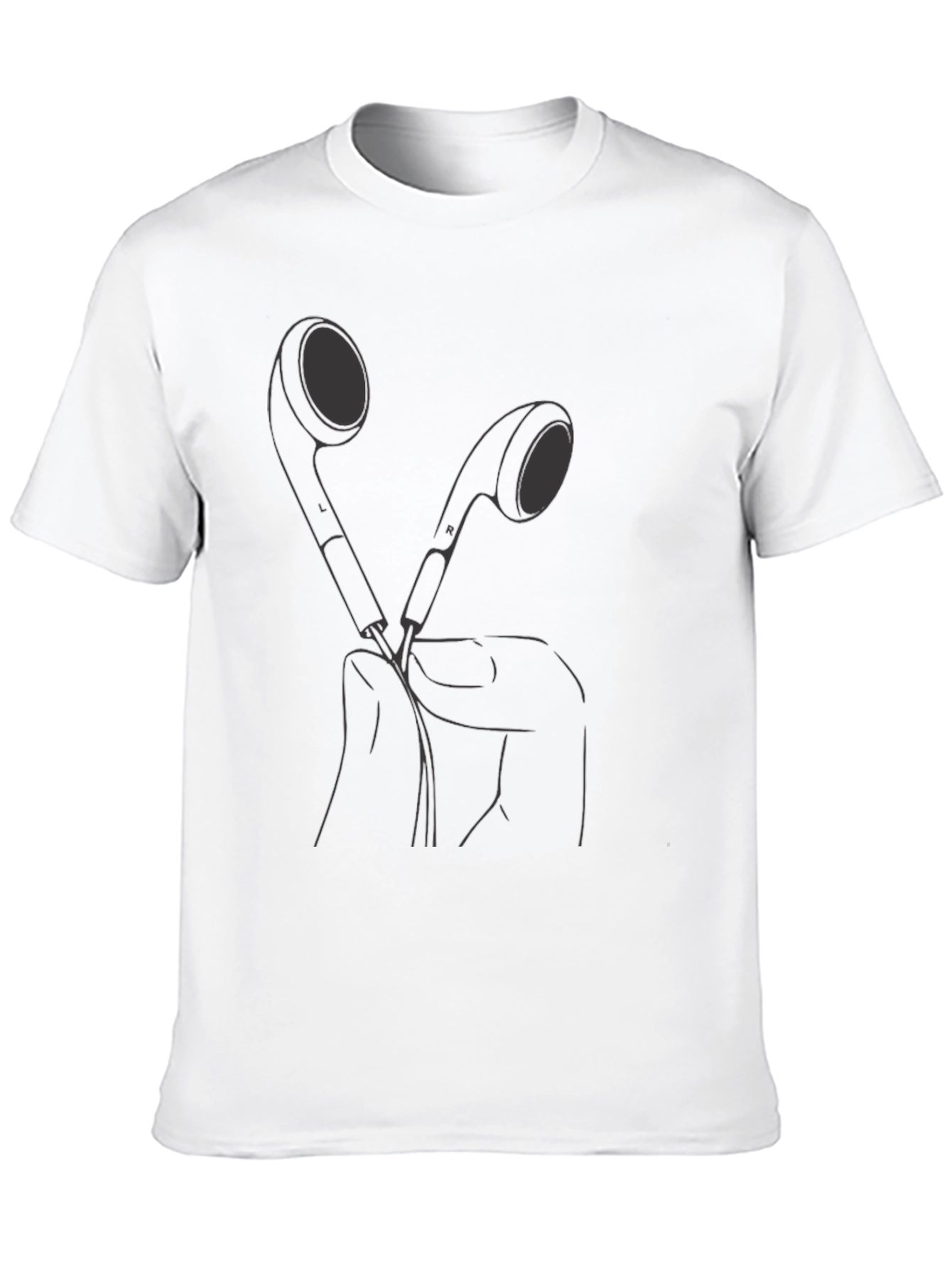Minimalist Earbud Graphic T-Shirt