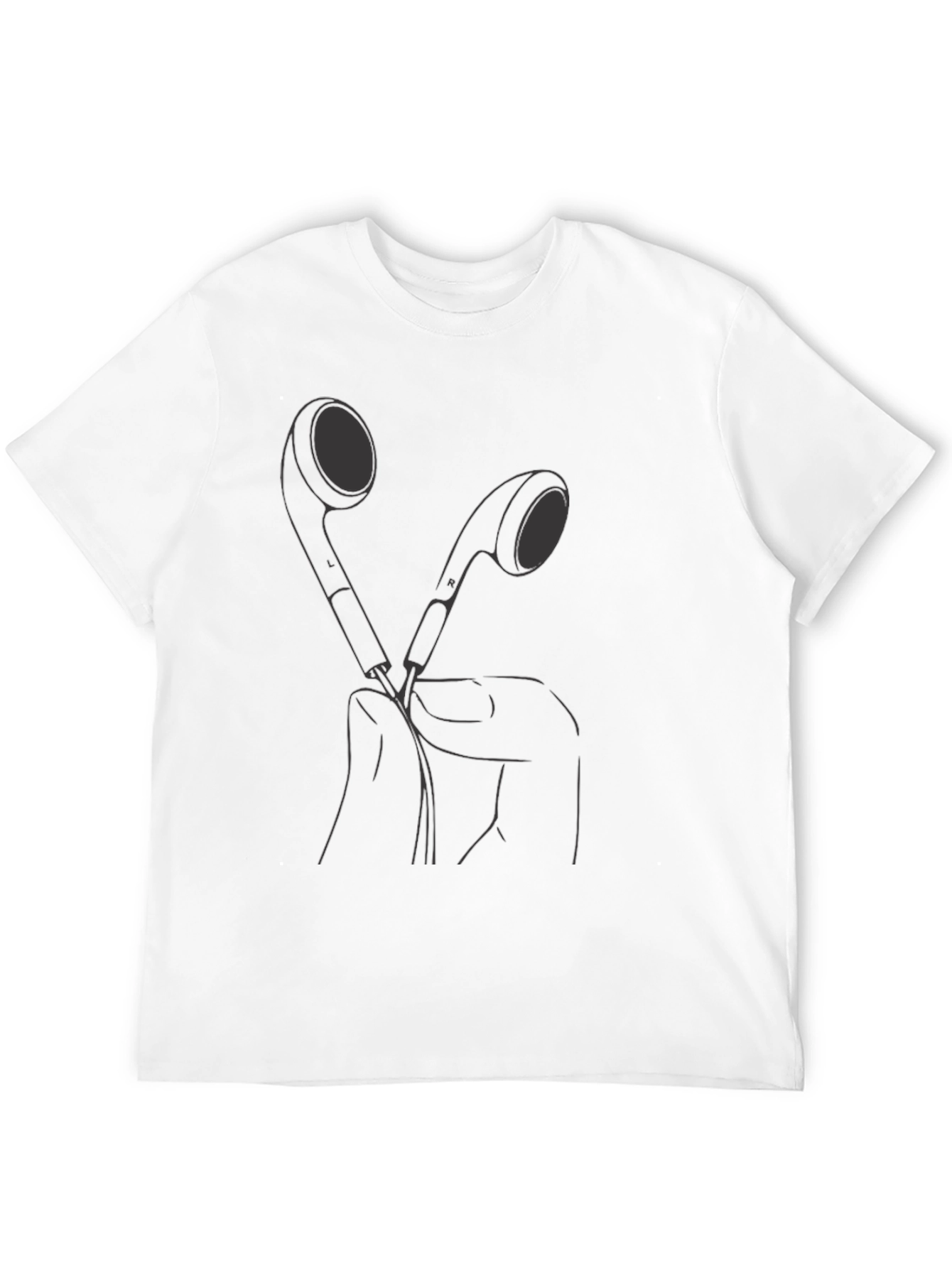 Minimalist Earbud Graphic T-Shirt
