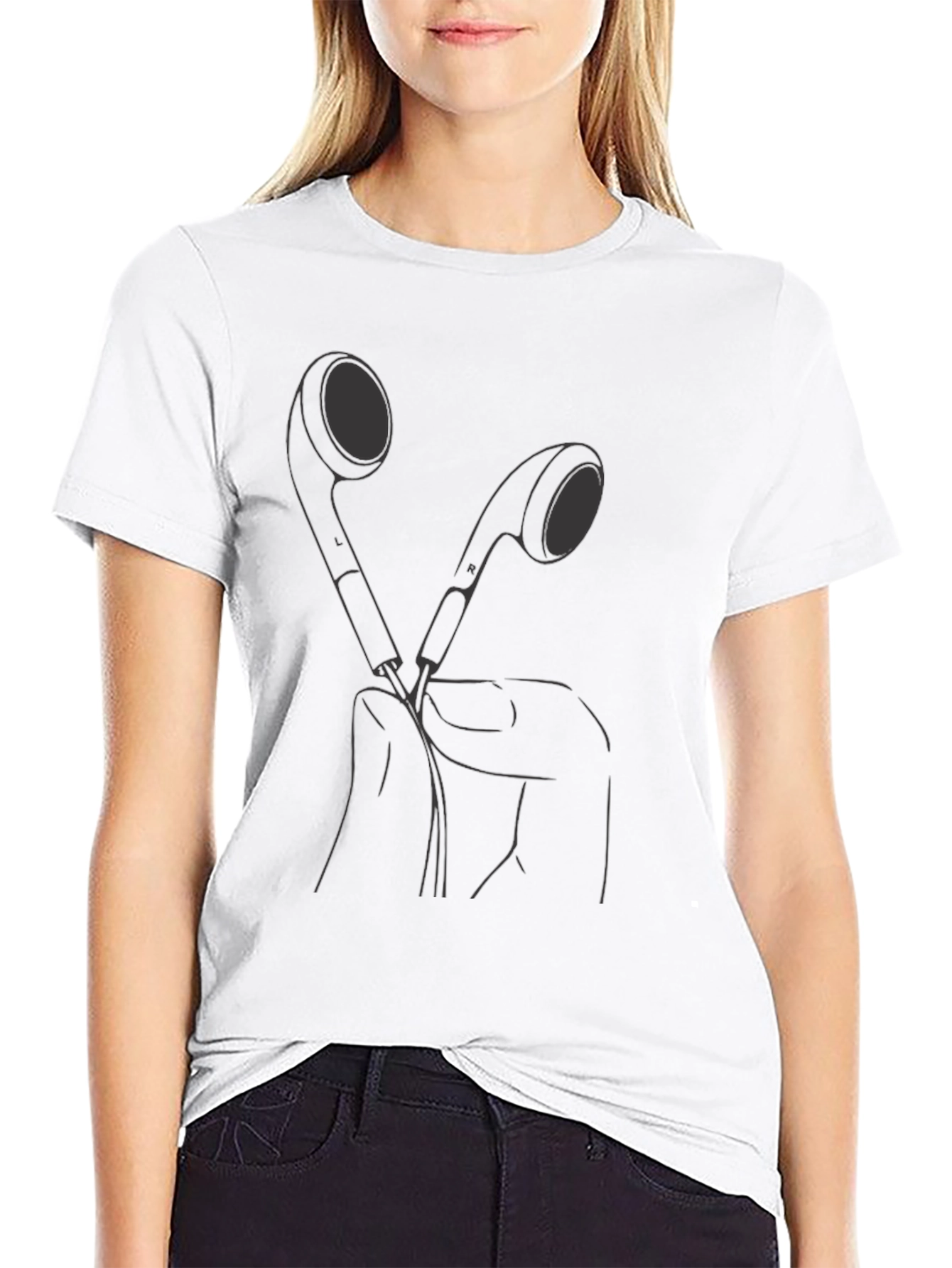 Minimalist Earbud Graphic T-Shirt