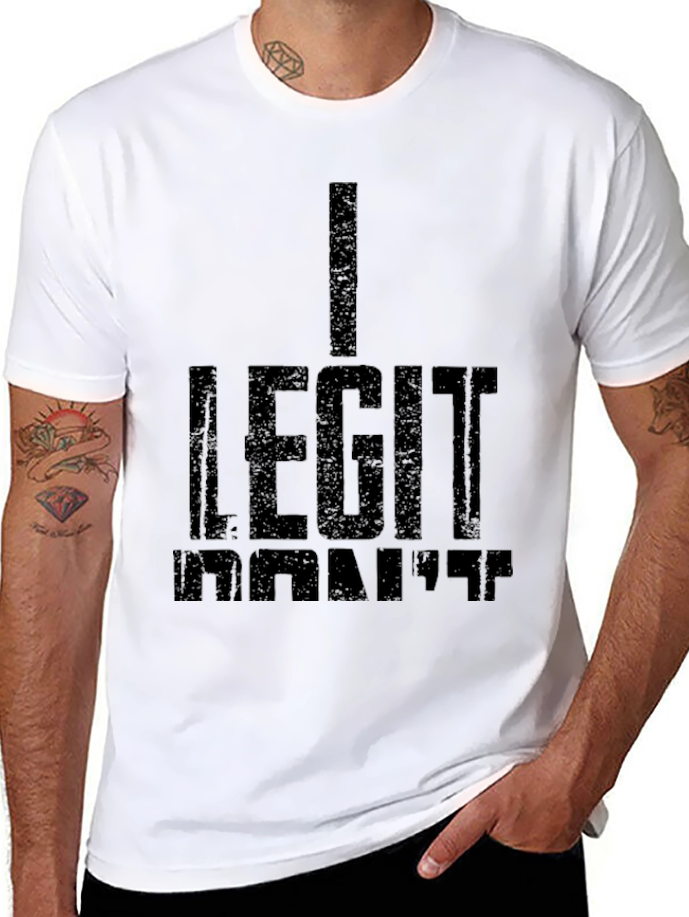 I Legit Dont Care Black T-Shirt
