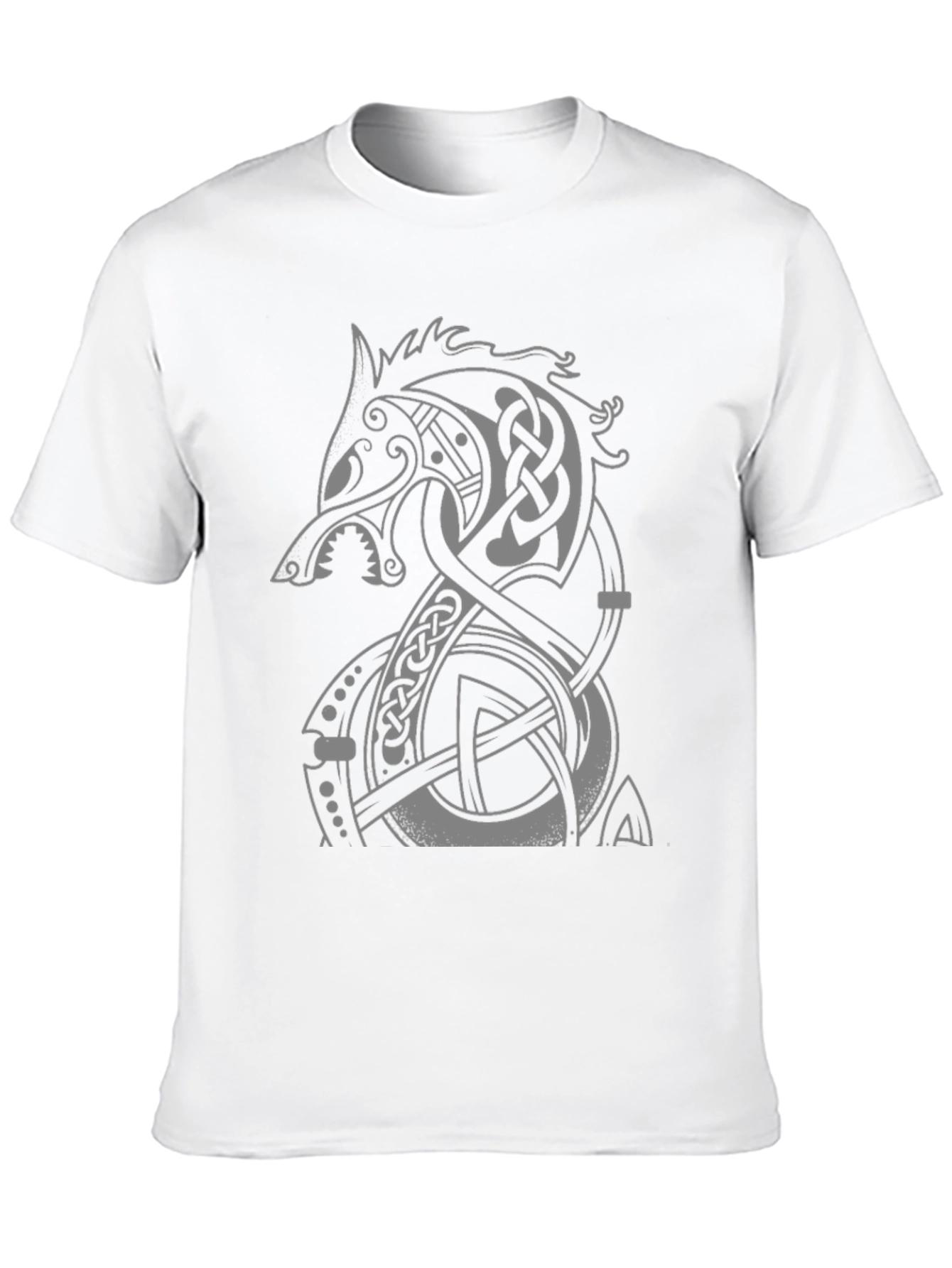 Viking Wolf T-Shirt - Celtic Knot Design