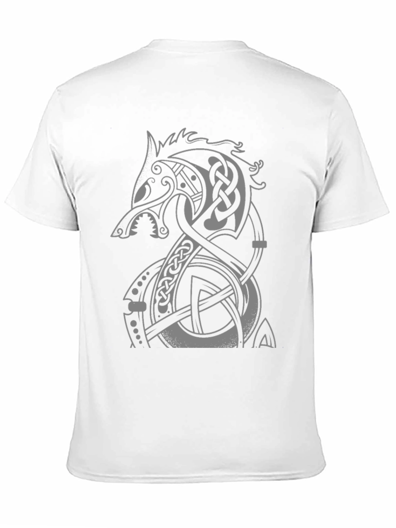 Viking Wolf T-Shirt - Celtic Knot Design