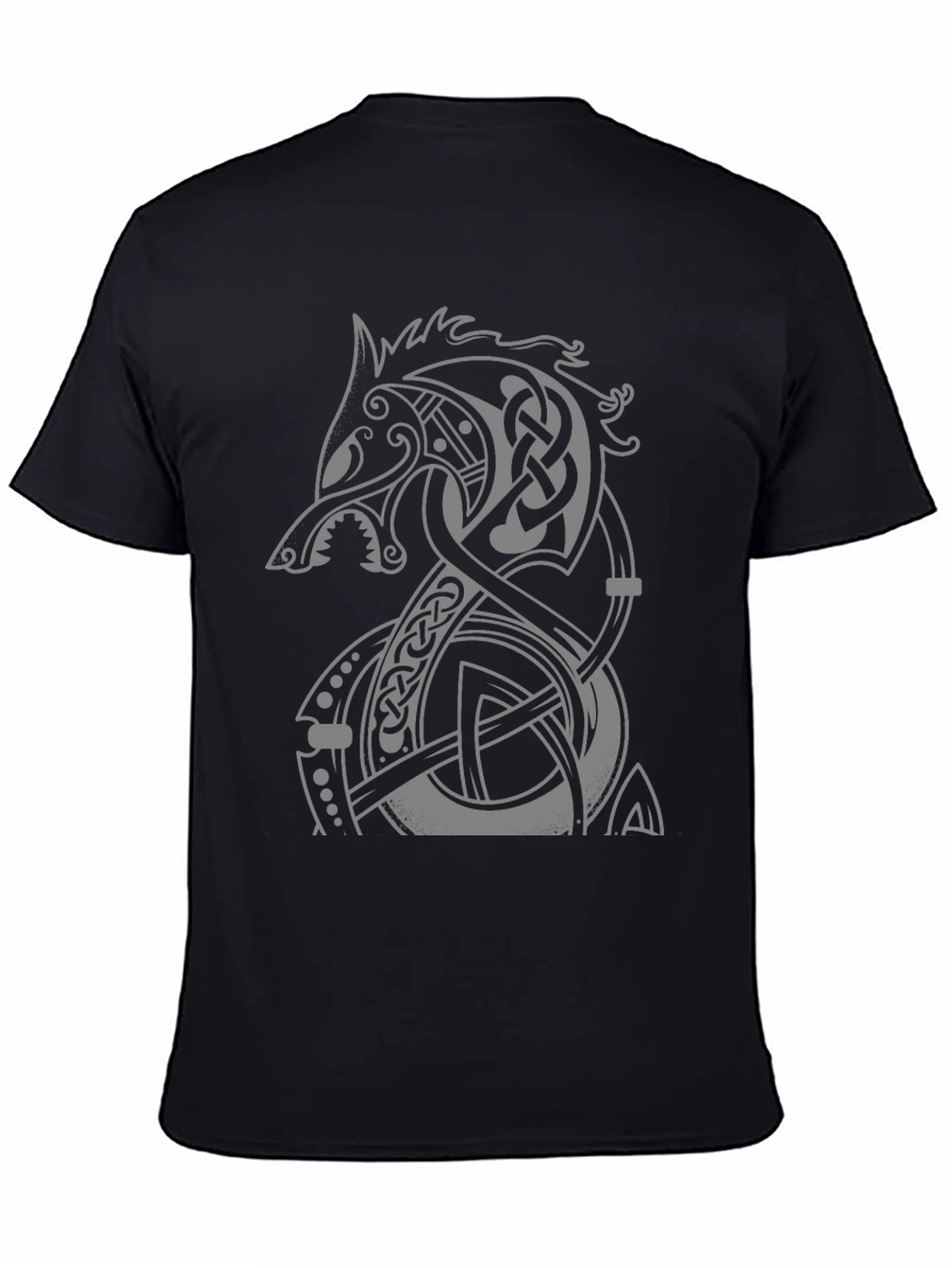 Viking Wolf T-Shirt - Celtic Knot Design
