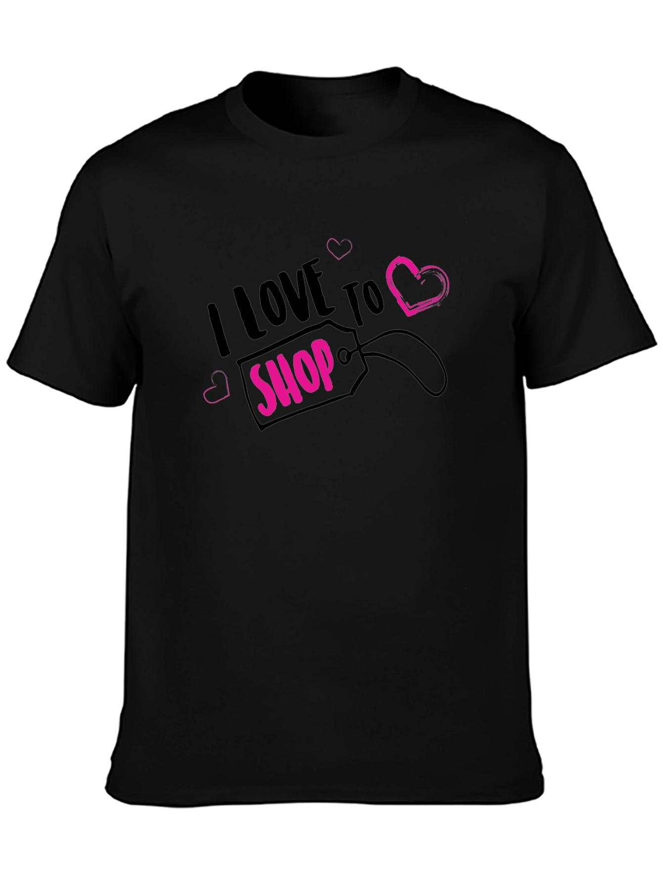 I Love to Shop Black T-Shirt