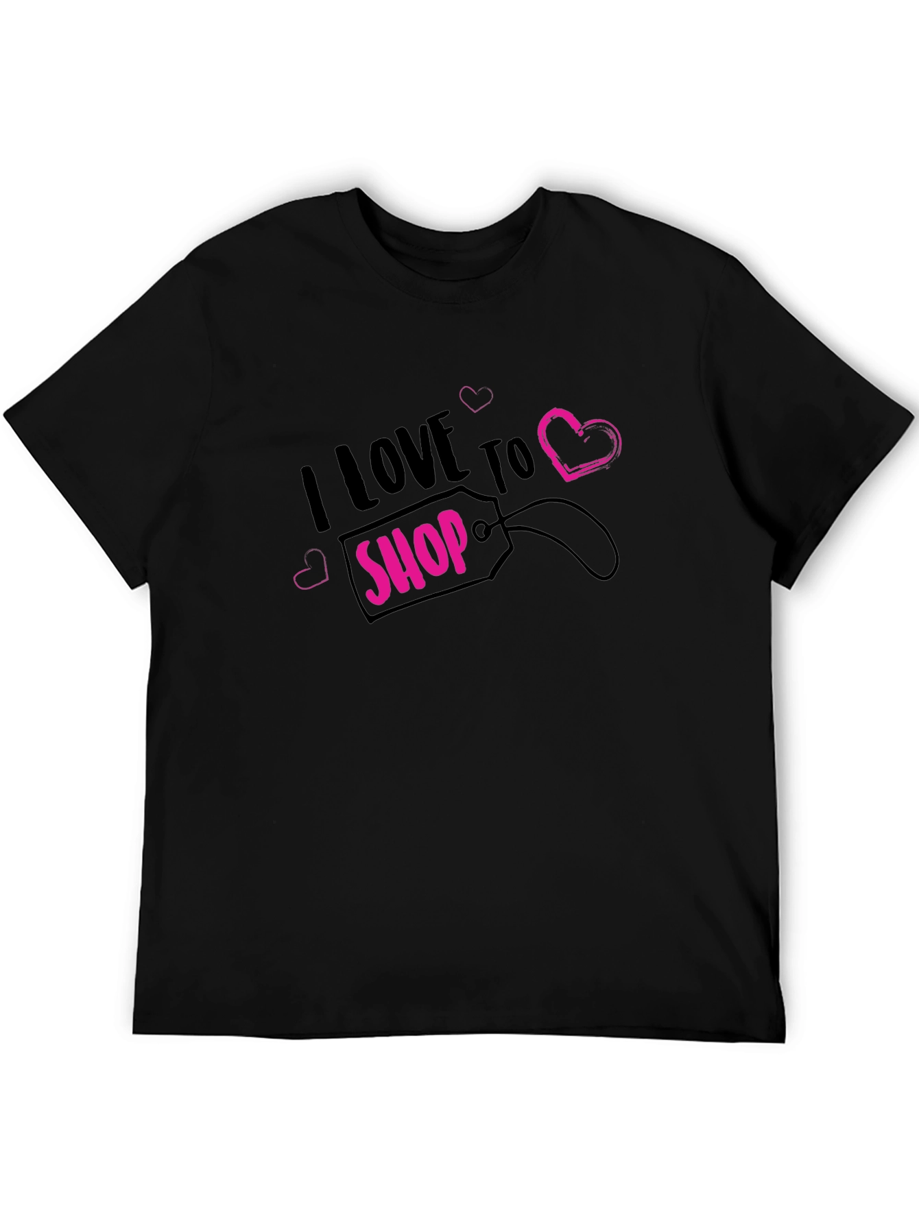 I Love to Shop Black T-Shirt