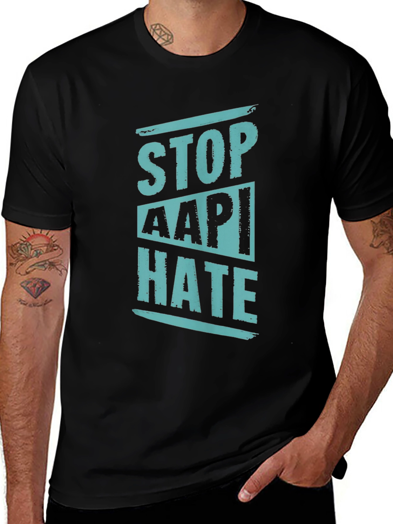 Stop AAPI Hate Graphic Tee - Black