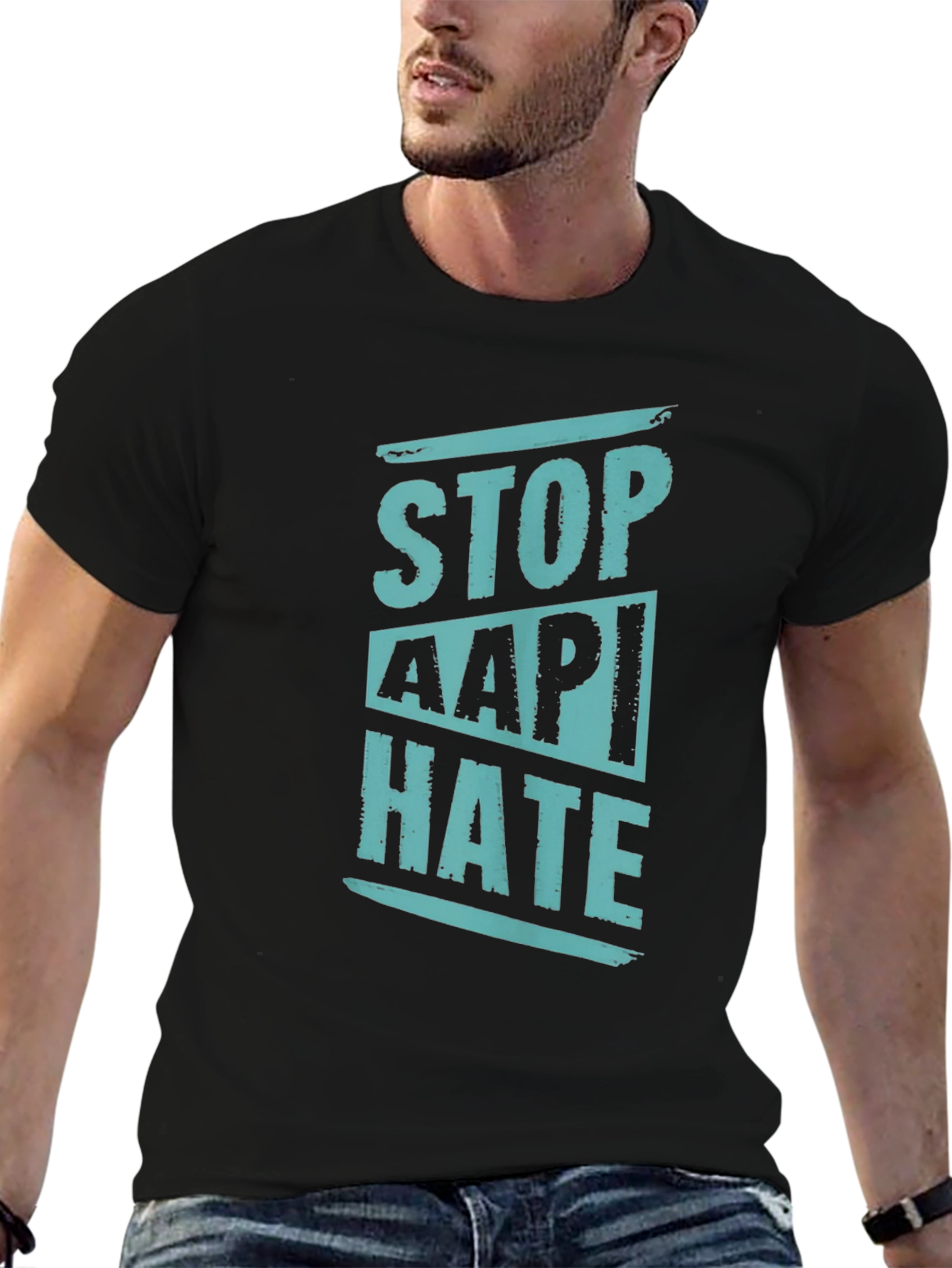 Stop AAPI Hate Graphic Tee - Black