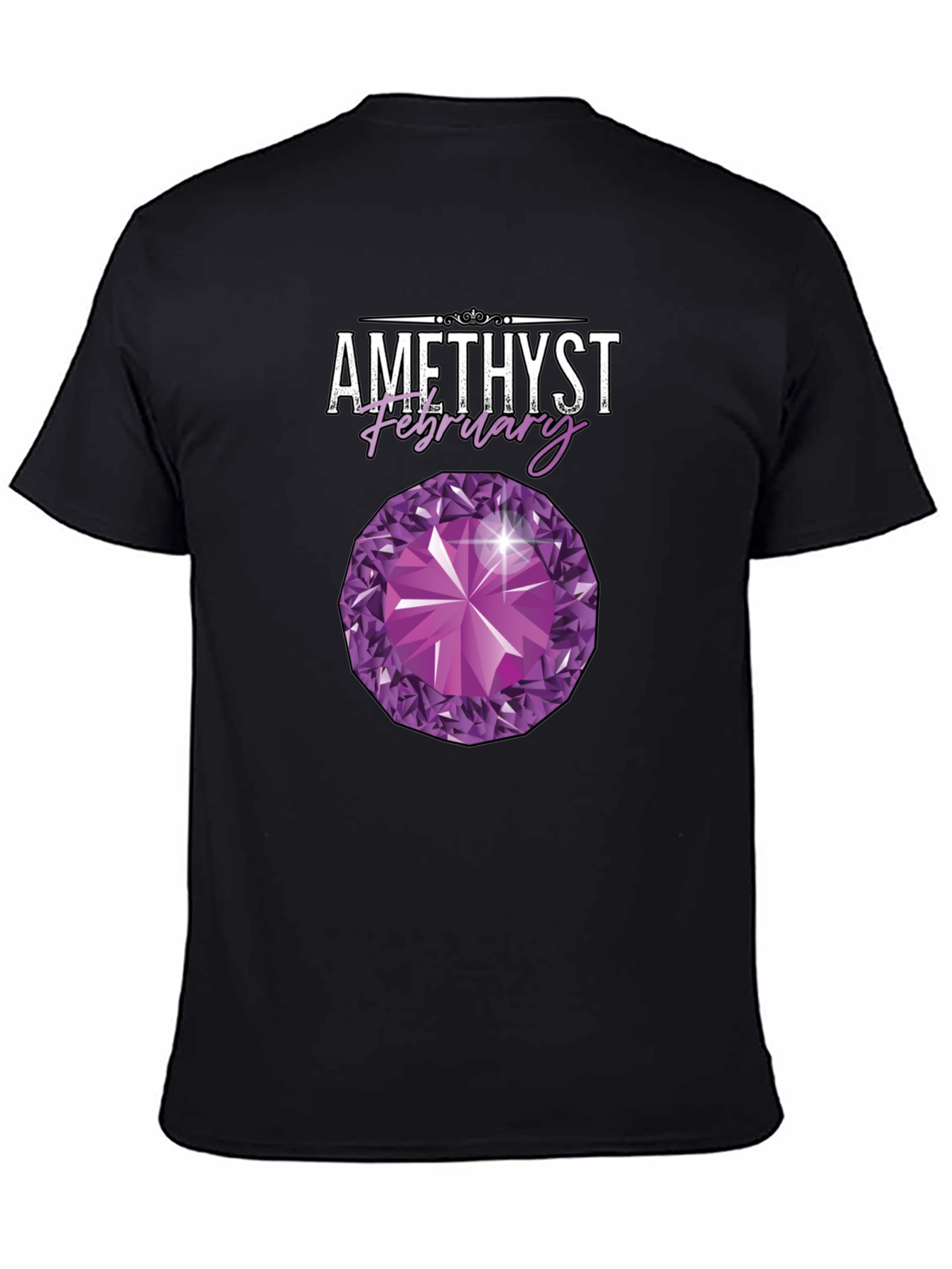 Amethyst February Birthstone Graphic T-Shirt