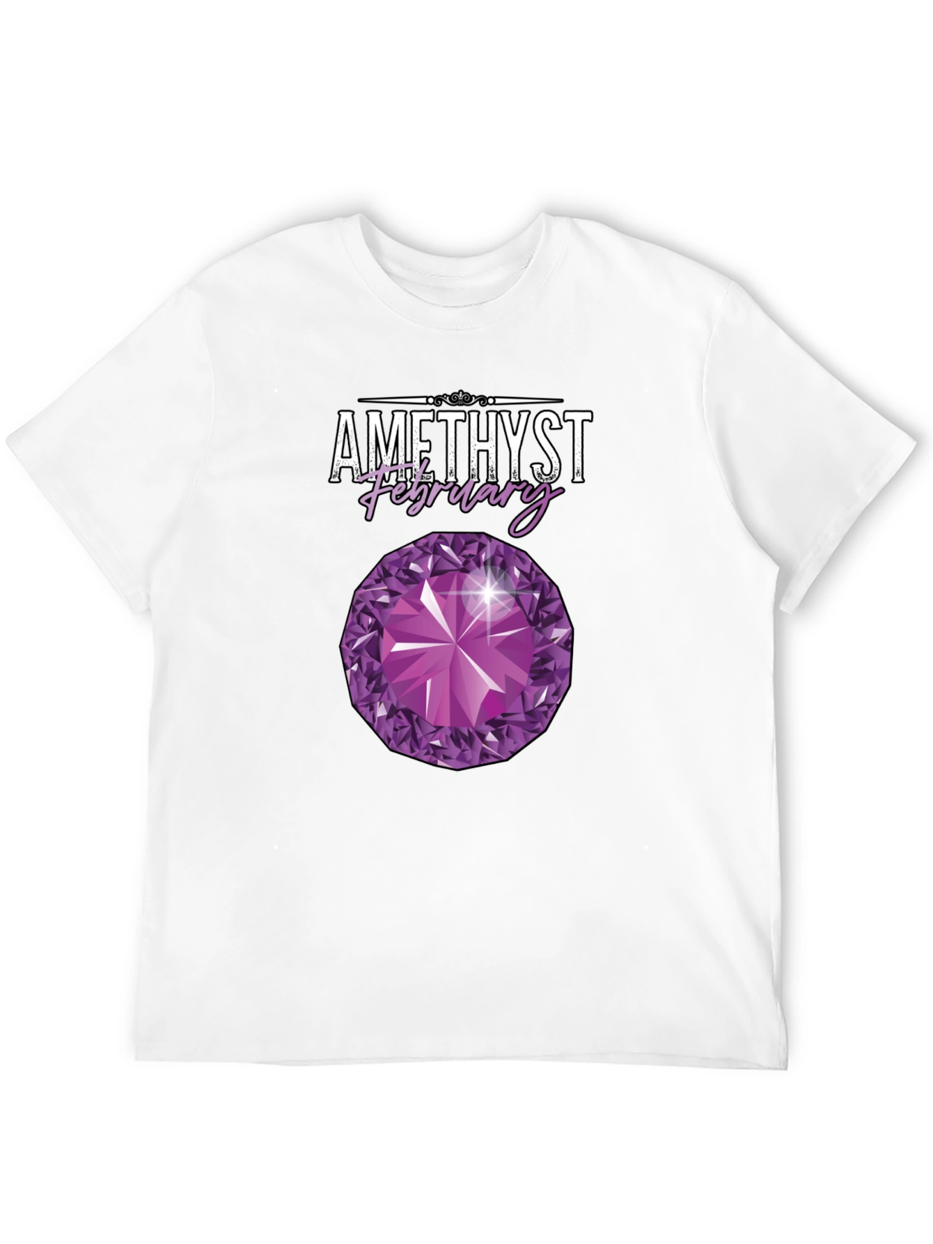 Amethyst February Birthstone Graphic T-Shirt