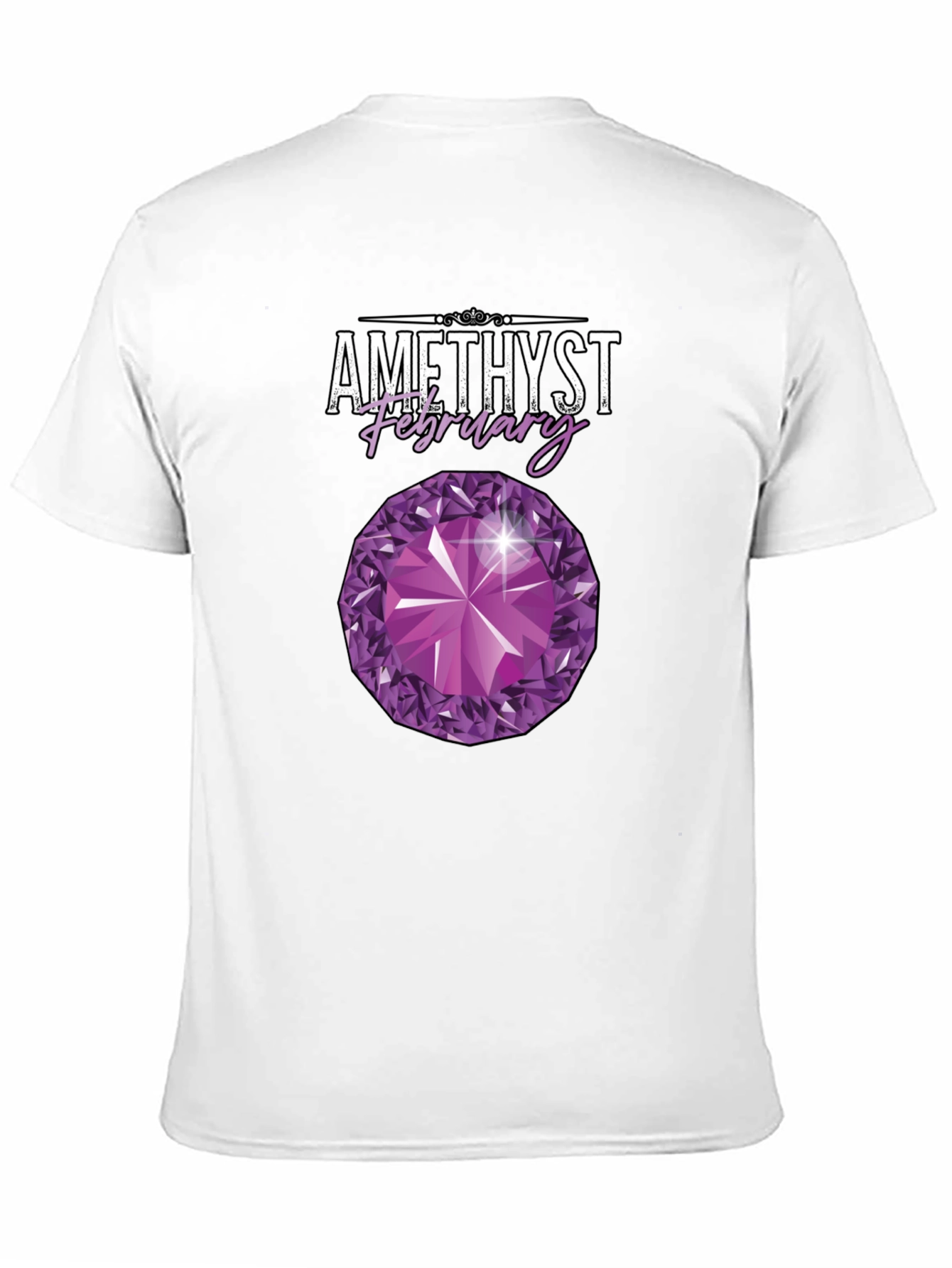 Amethyst February Birthstone Graphic T-Shirt
