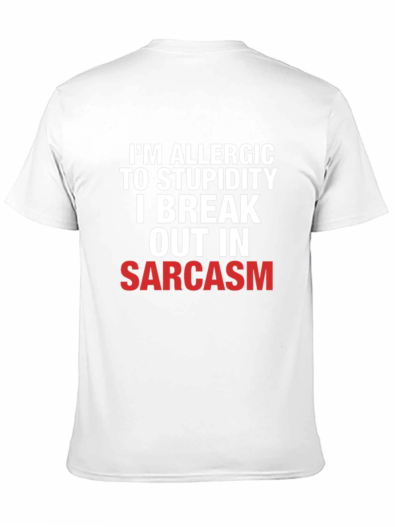 Sarcastic Statement Black Cotton T-Shirt