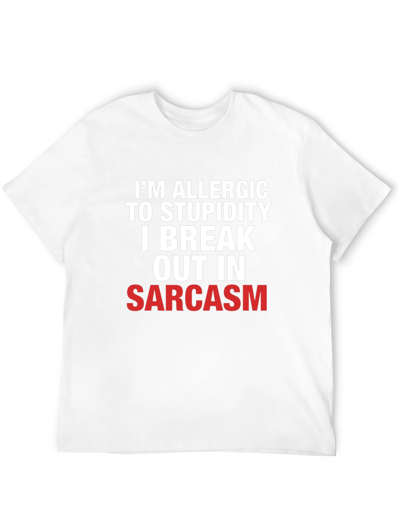 Sarcastic Statement Black Cotton T-Shirt