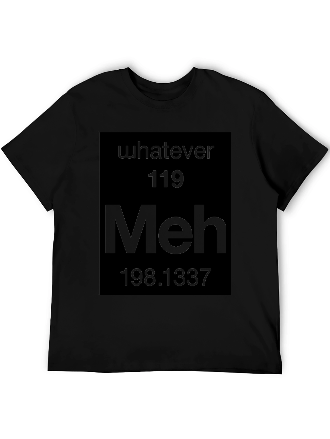 Meh Periodic Table Black Graphic Tee