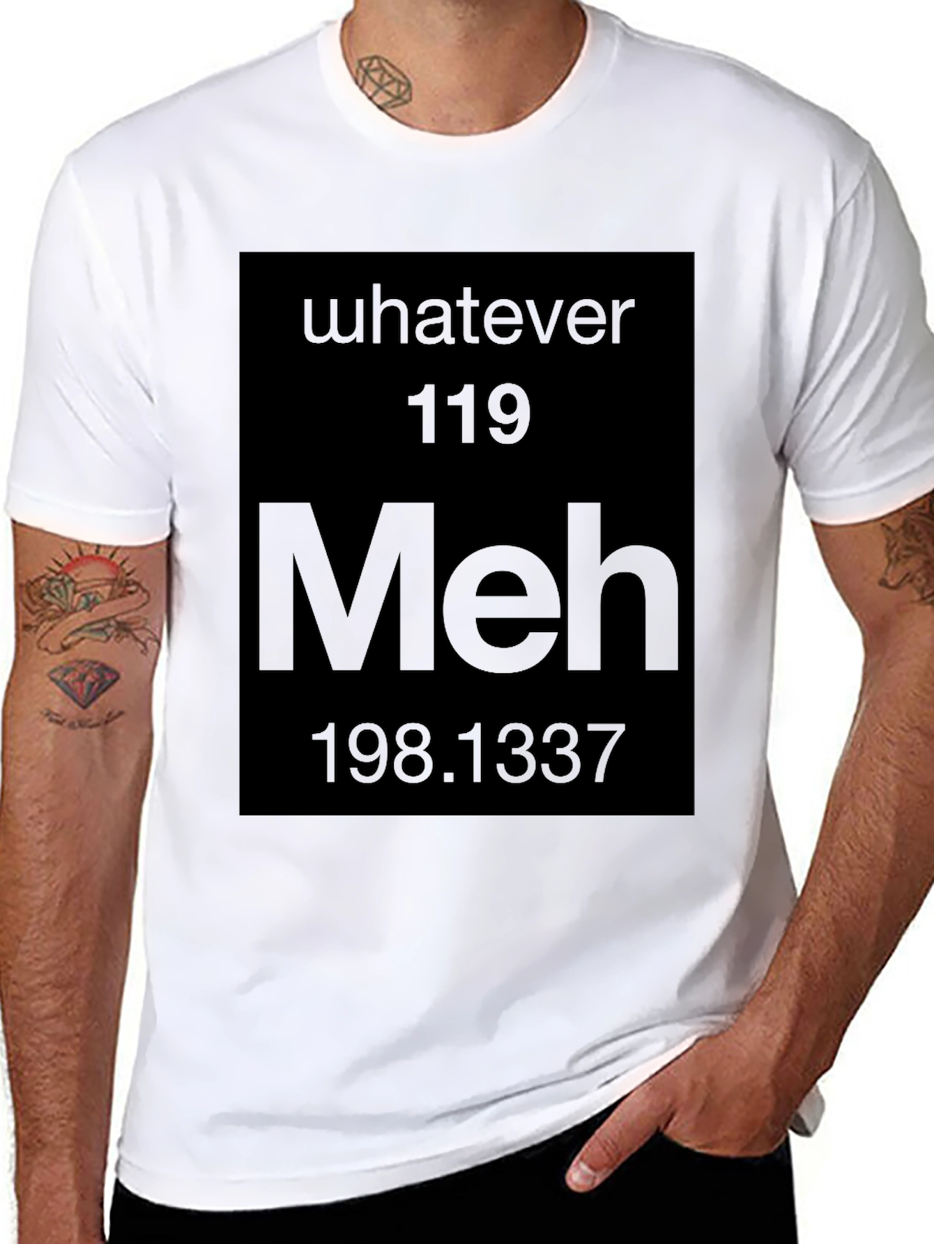 Meh Periodic Table Black Graphic Tee