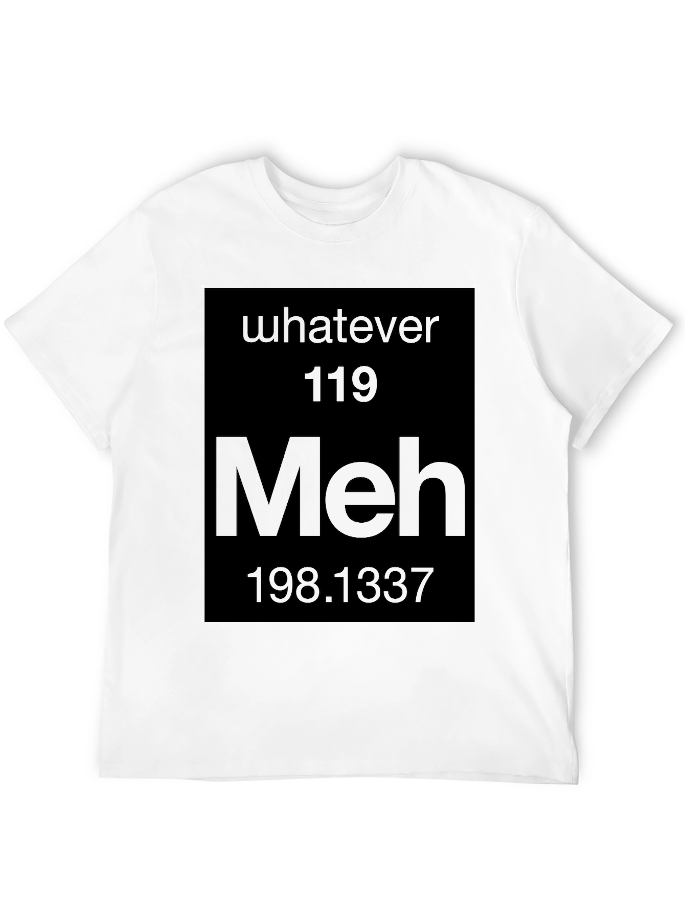Meh Periodic Table Black Graphic Tee