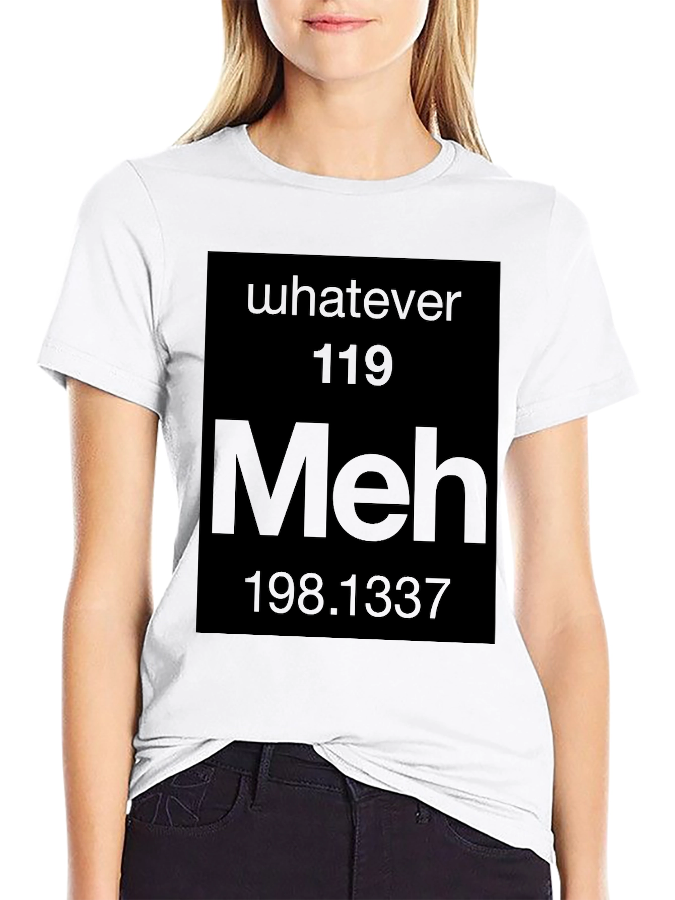 Meh Periodic Table Black Graphic Tee