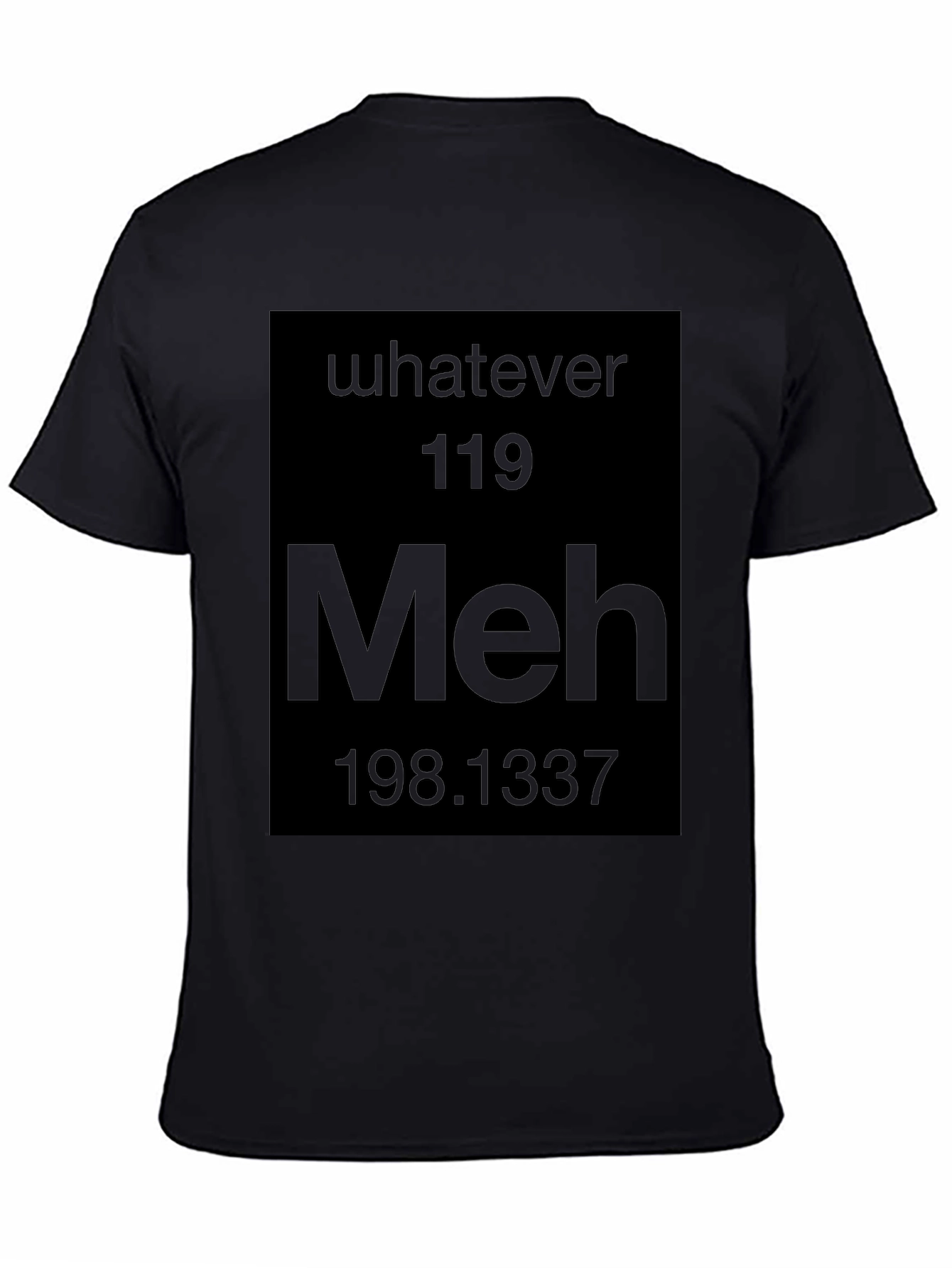 Meh Periodic Table Black Graphic Tee