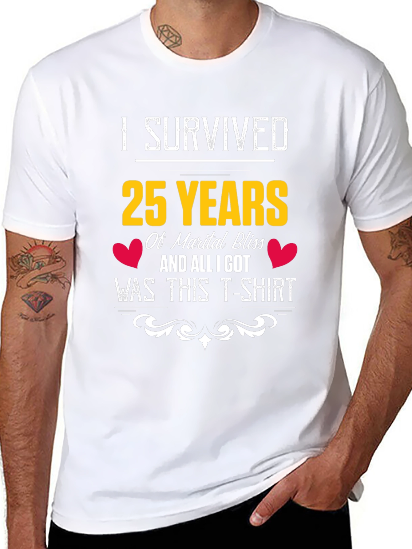Funny 25th Anniversary T-Shirt - Marital Bliss Survivor
