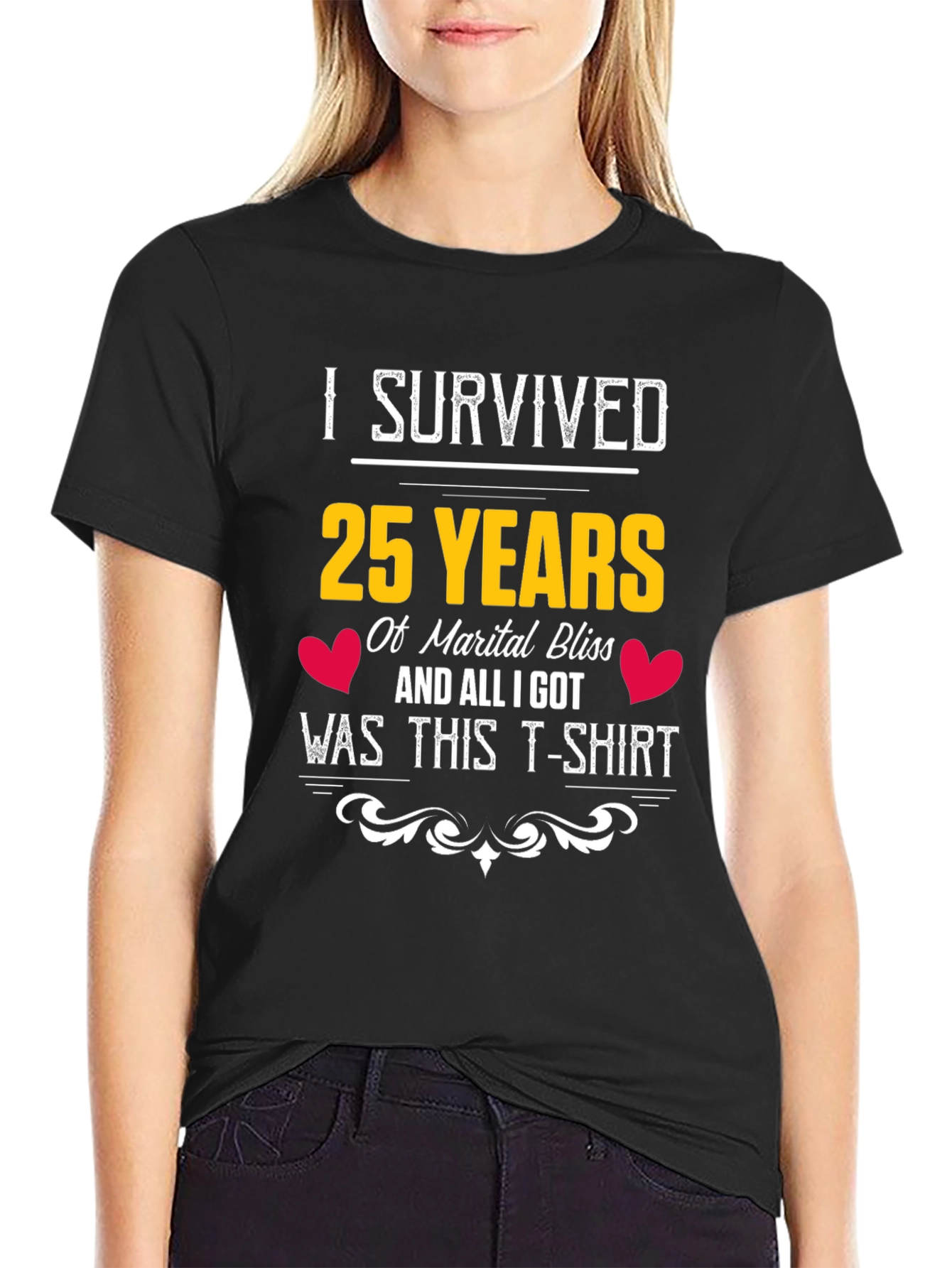 Funny 25th Anniversary T-Shirt - Marital Bliss Survivor