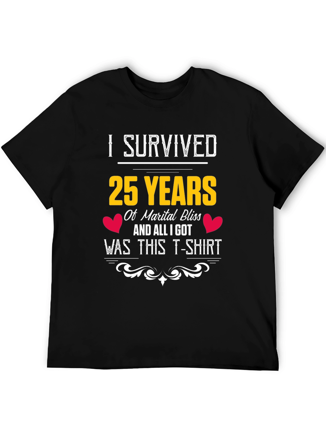 Funny 25th Anniversary T-Shirt - Marital Bliss Survivor