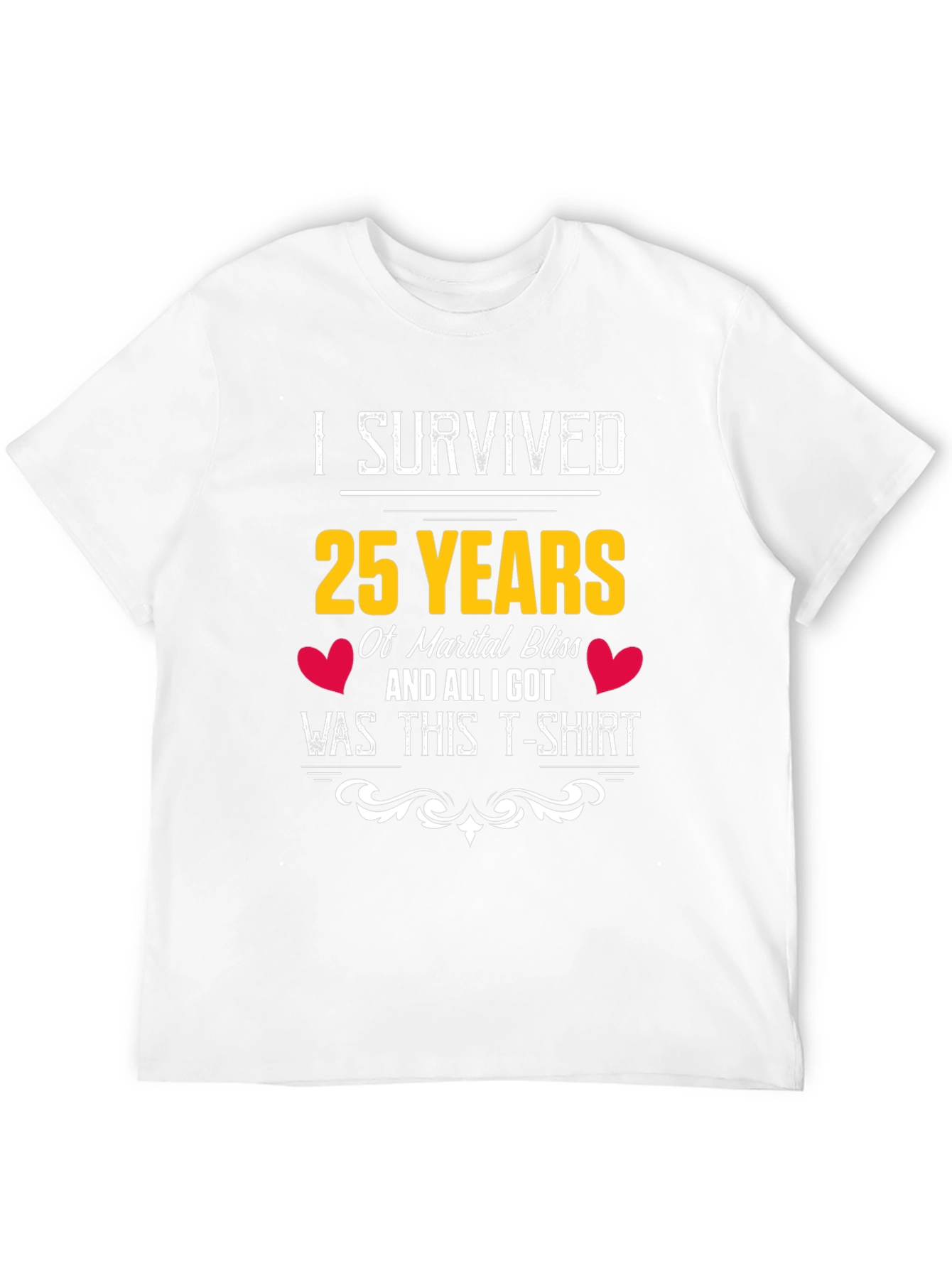 Funny 25th Anniversary T-Shirt - Marital Bliss Survivor