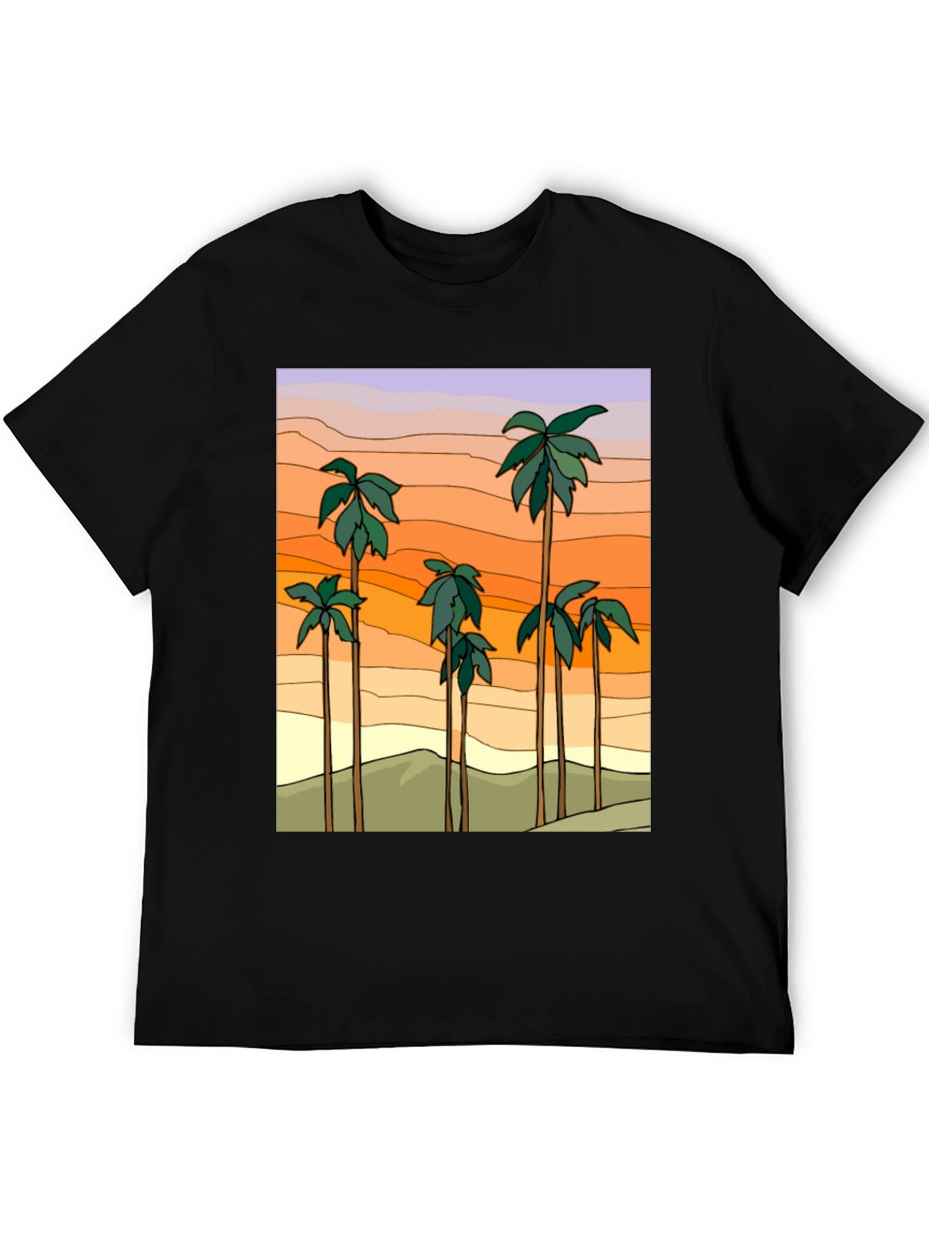 Sunset Palm Tree Graphic Tee