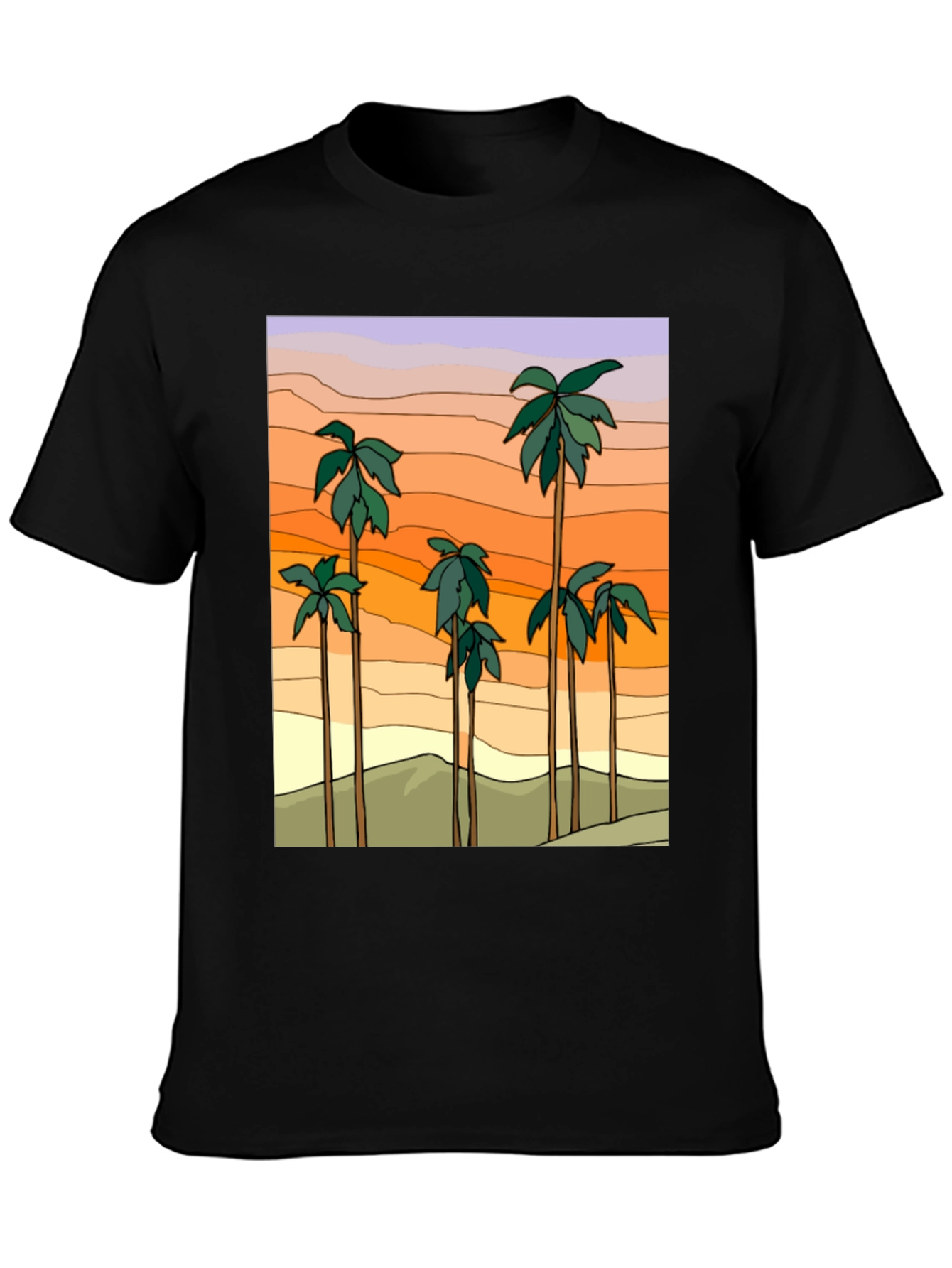 Sunset Palm Tree Graphic Tee