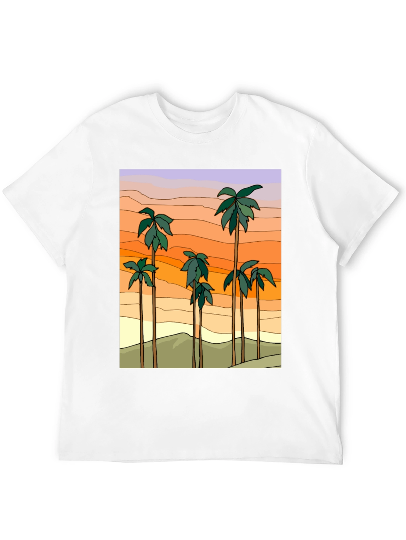 Sunset Palm Tree Graphic Tee