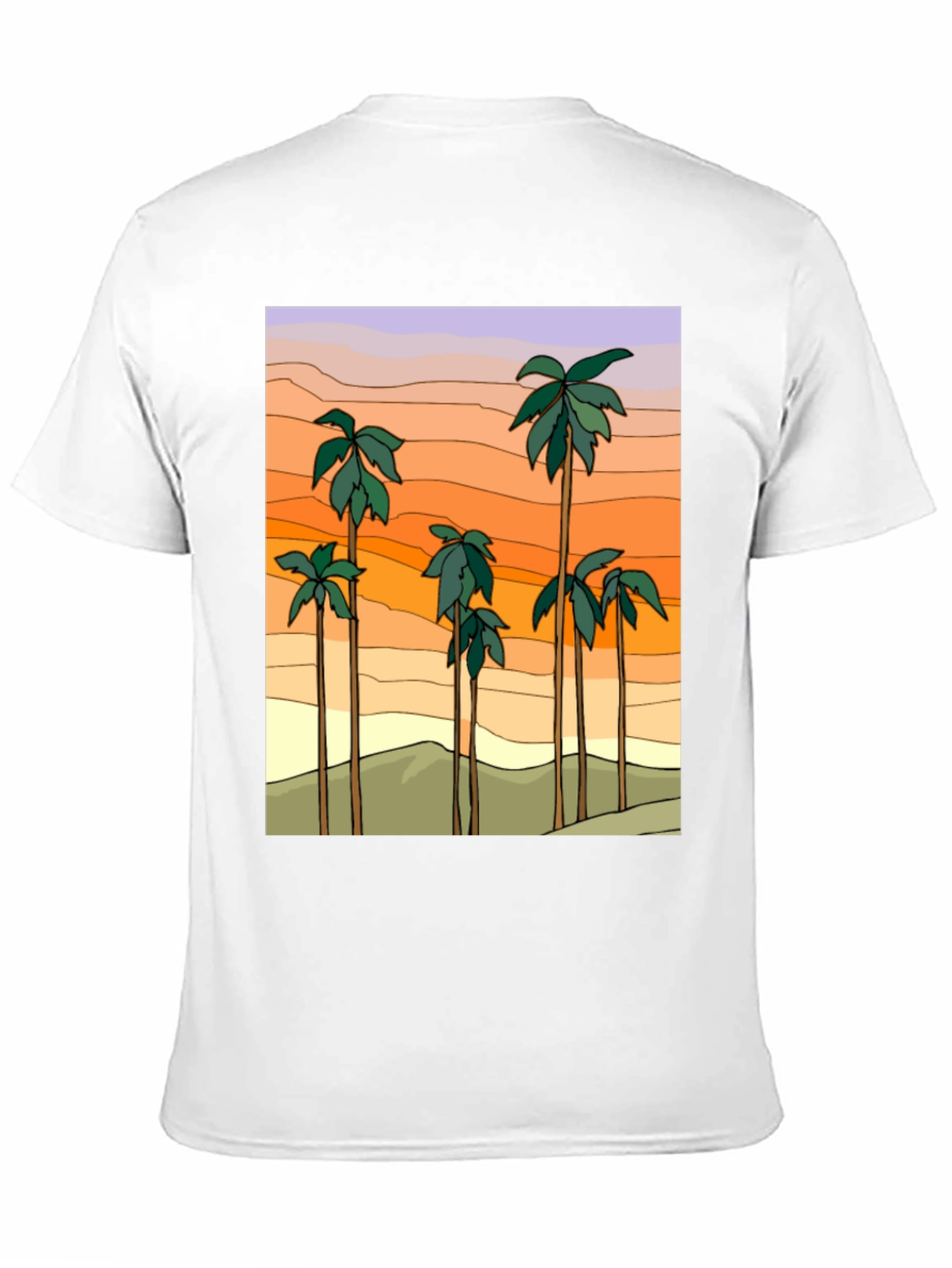Sunset Palm Tree Graphic Tee