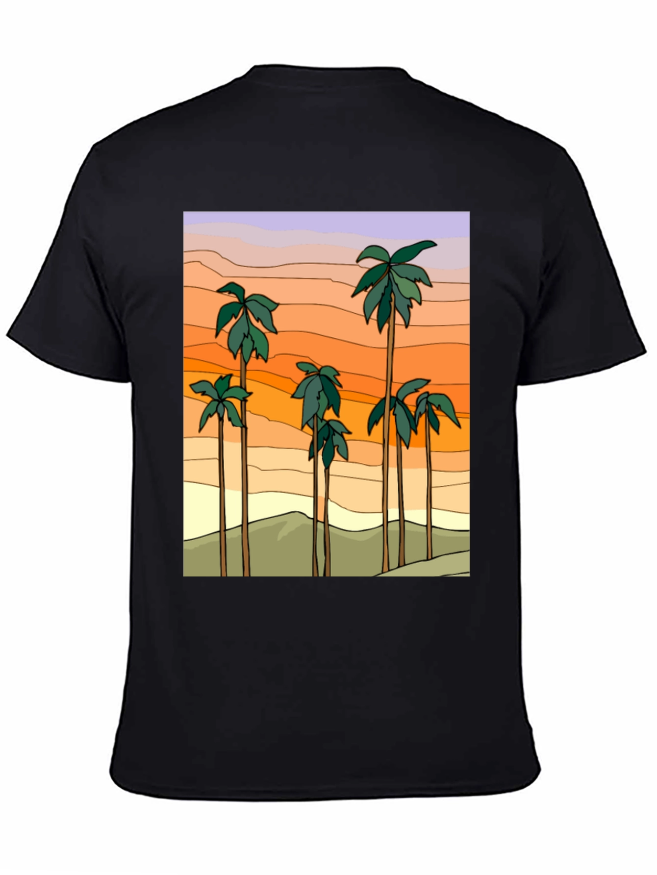 Sunset Palm Tree Graphic Tee