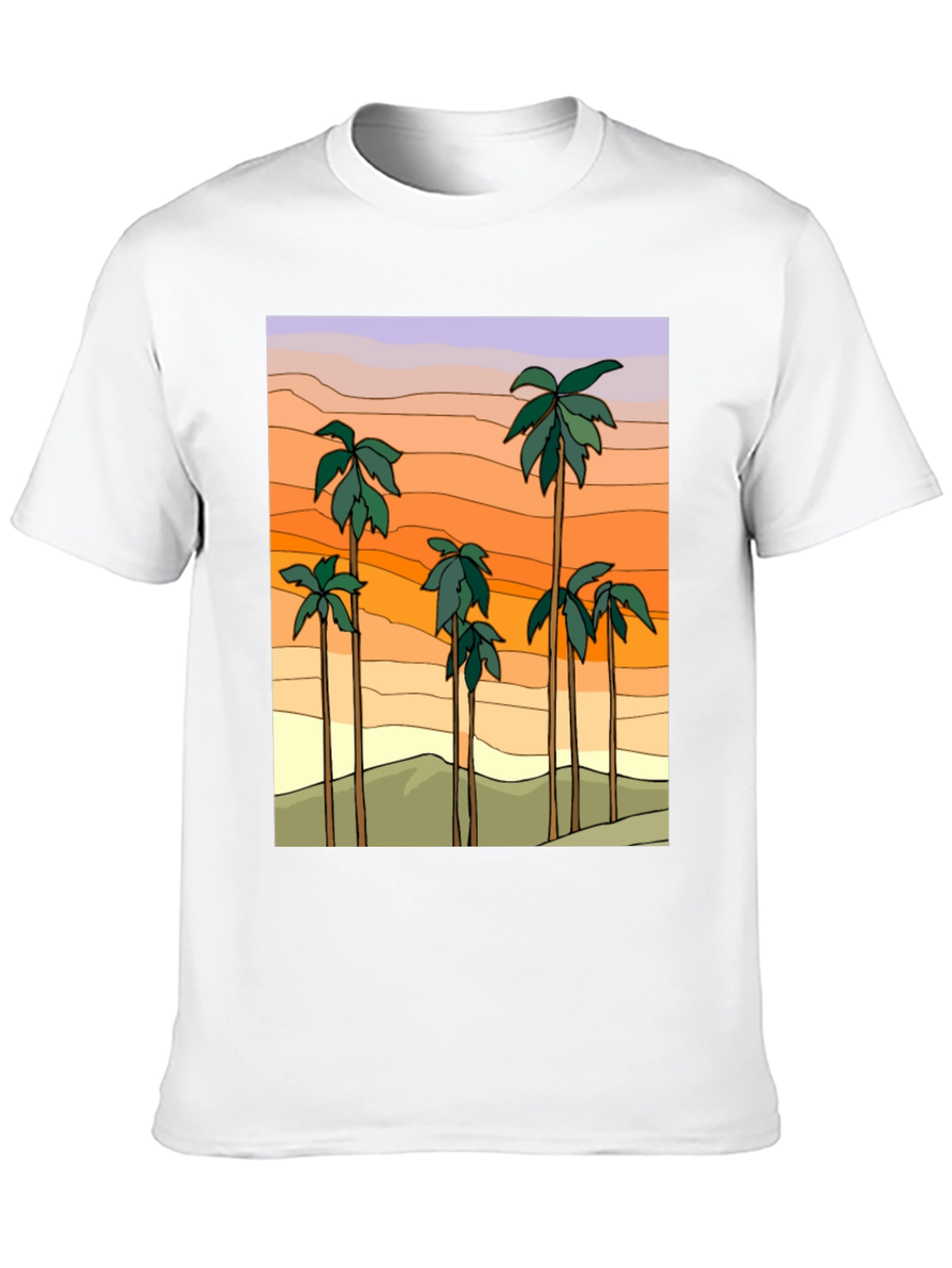 Sunset Palm Tree Graphic Tee