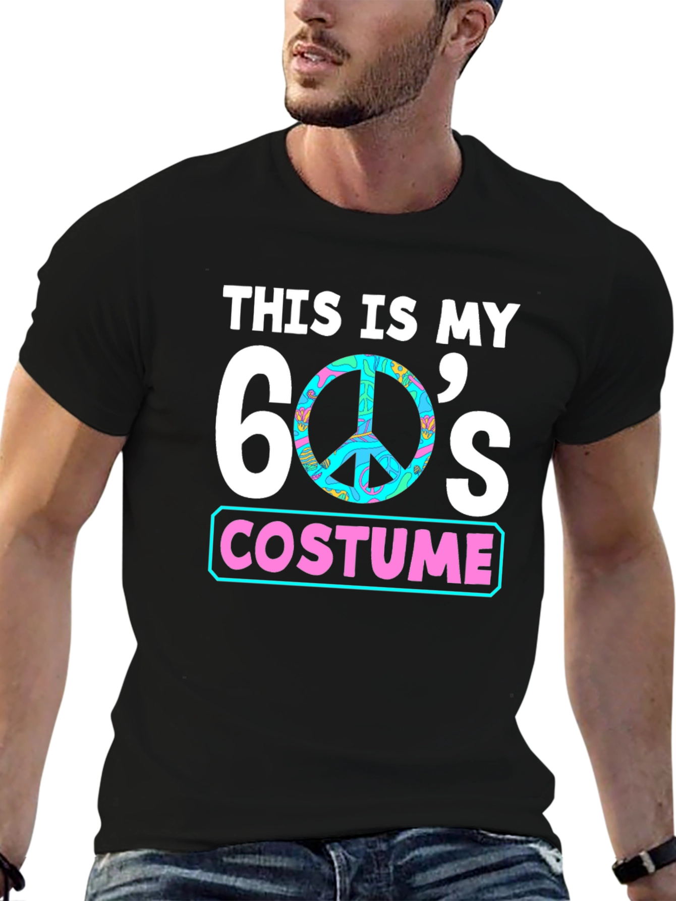 60s Costume T-Shirt - Groovy Peace Sign Tee